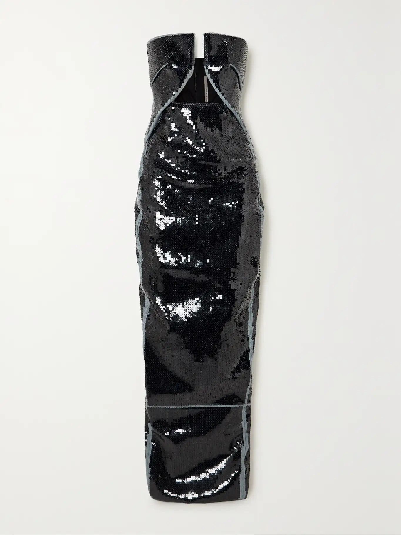 Rick Owens o1y0126 Denim Maxi Dress in Black/Blue Size XS / US 0-2 / IT 36-38 - 1 Thumbnail