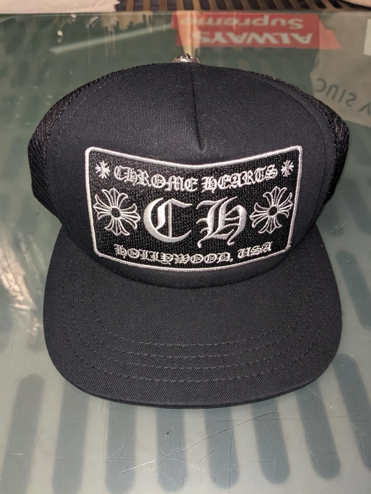 CHROME HEARTS CH TRUCKER SNAPBACK HAT CAP BLACK