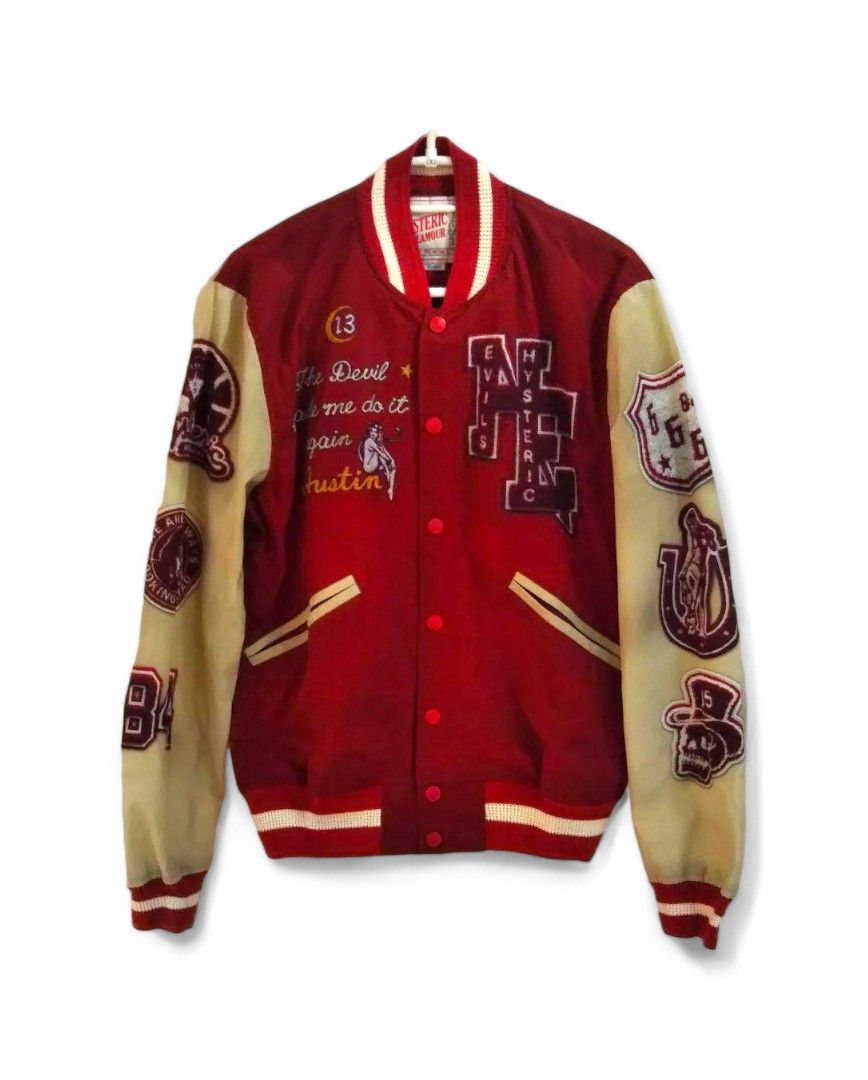 Hysteric Glamour Hysteric Glamour - M Patched Vintage College Leather Jacket Size ONE SIZE - 3 Thumbnail