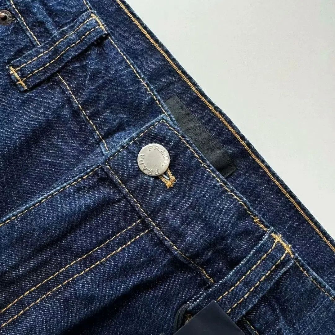Saint Laurent Paris Prada Men's Dark Blue Denim Shorts. Size US 31 - 5 Thumbnail