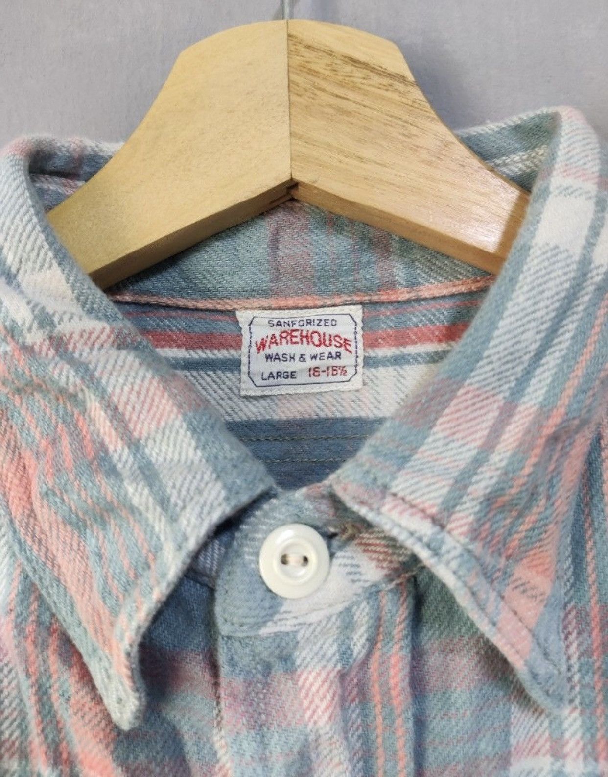 Warehouse AMAZING 🔥 WAREHOUSE Shadow Plaid Loop Collar Flap Pocket Size US L / EU 52-54 / 3 - 4 Thumbnail