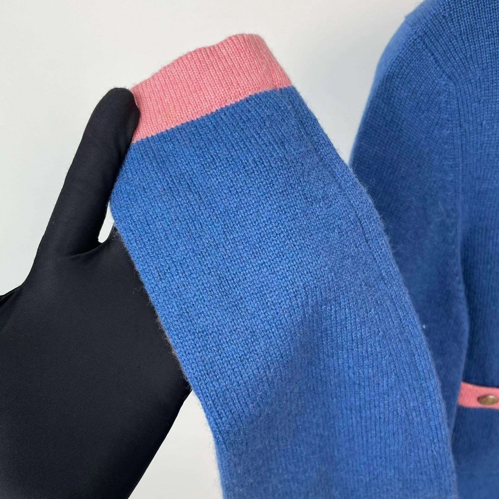 Chanel Chanel blue pink colorblocked knit cardigan 36 Size XS / US 0-2 / IT 36-38 - 8 Thumbnail