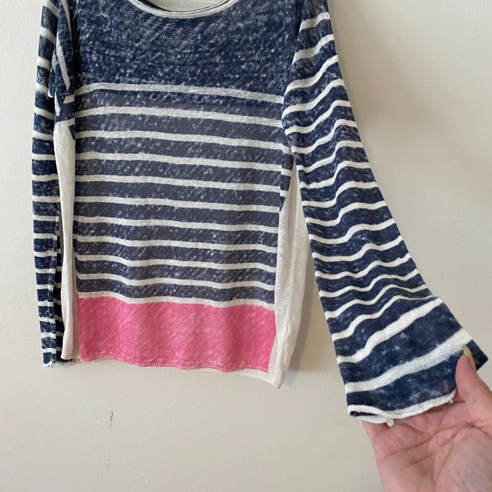 Splendid Splendid Blue White Pink Stripe Boat-Neck Sweater XS Size XS / US 0-2 / IT 36-38 - 6 Thumbnail