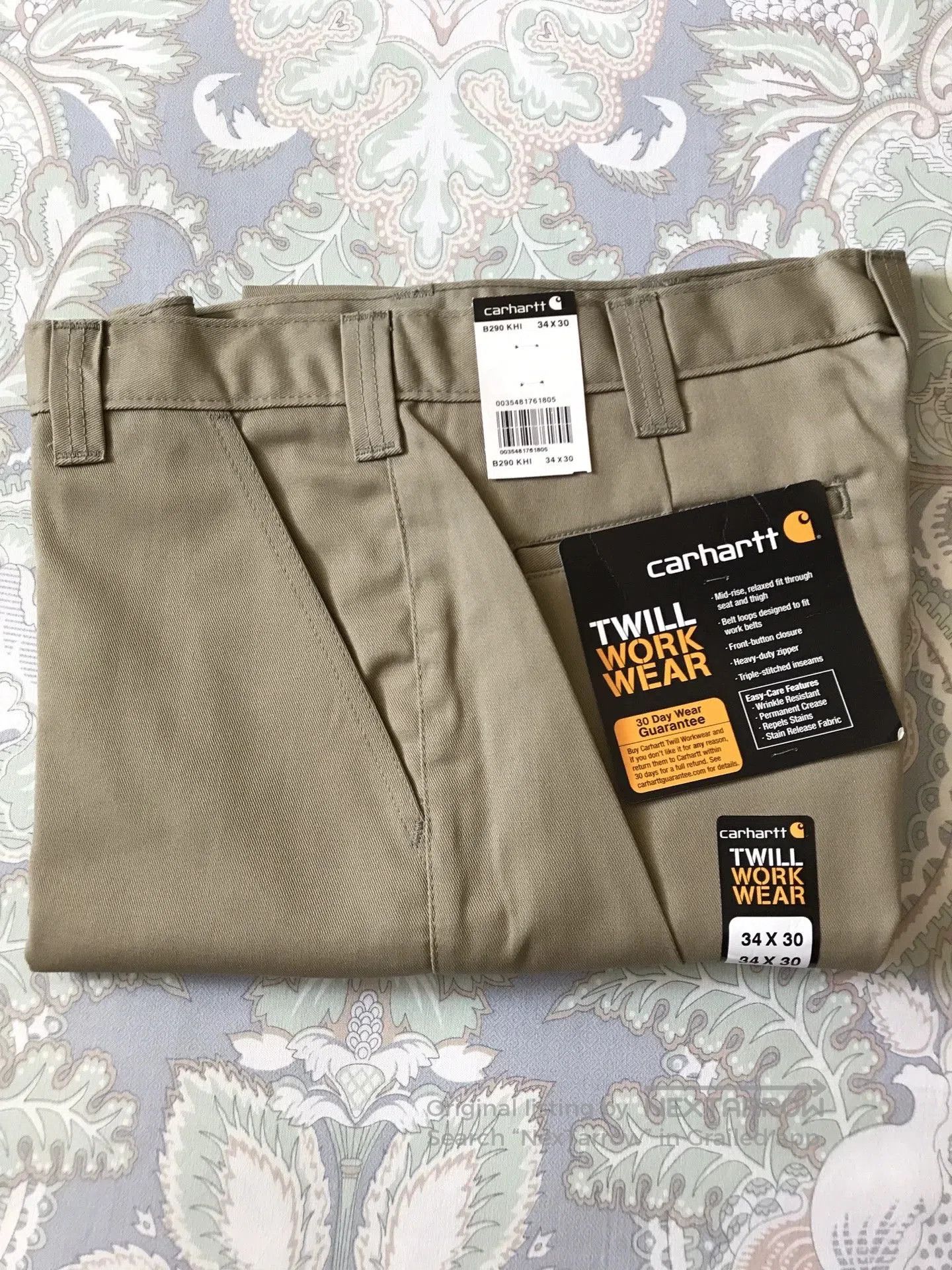 Carhartt Carhartt B290 Khaki W34L30 Work Pants. Size US 34 / EU 50 - 1 Thumbnail