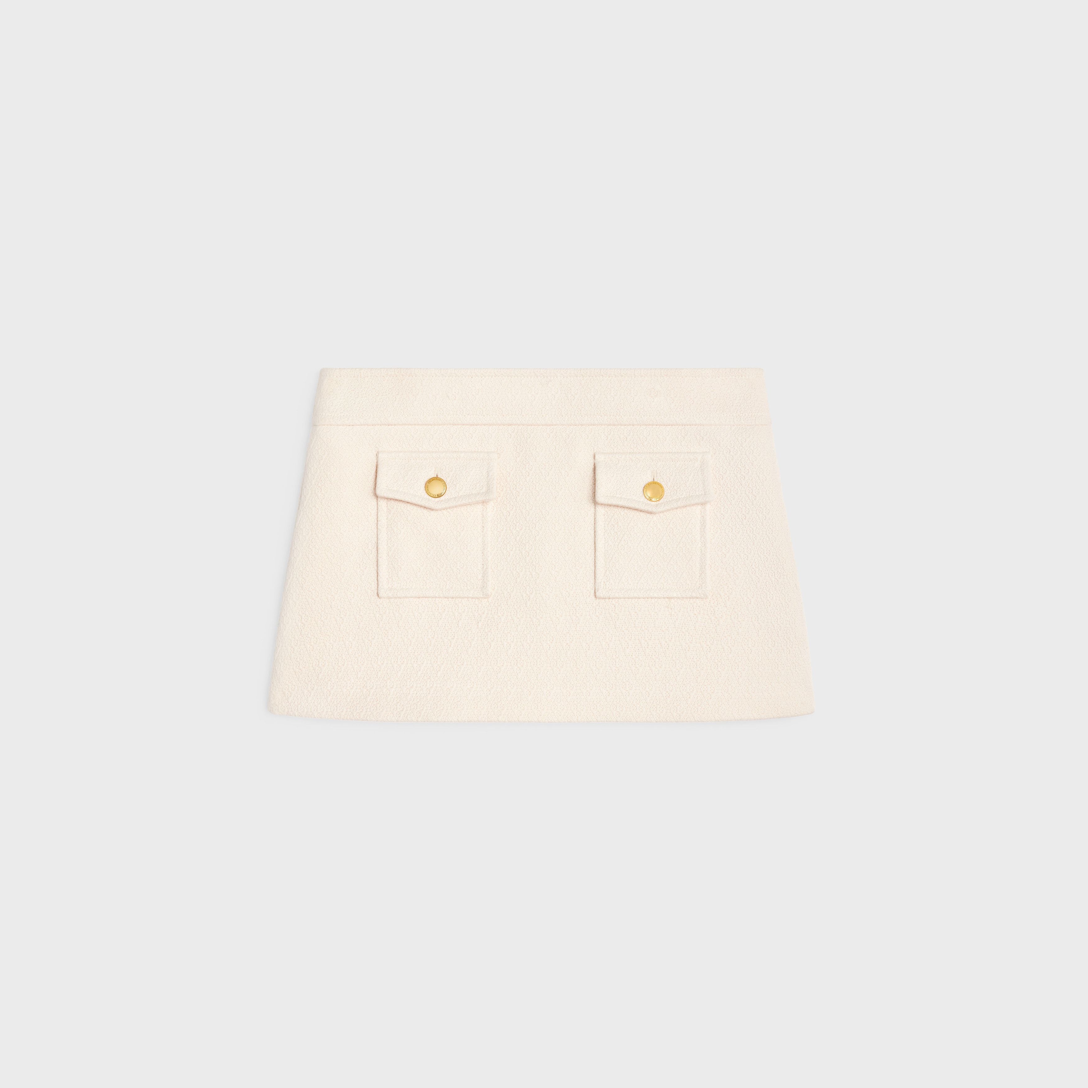 Celine o1w1db10925 2J721916W Mini Skirt in Beige Size 30" / US 8 / IT 44 - 1 Thumbnail