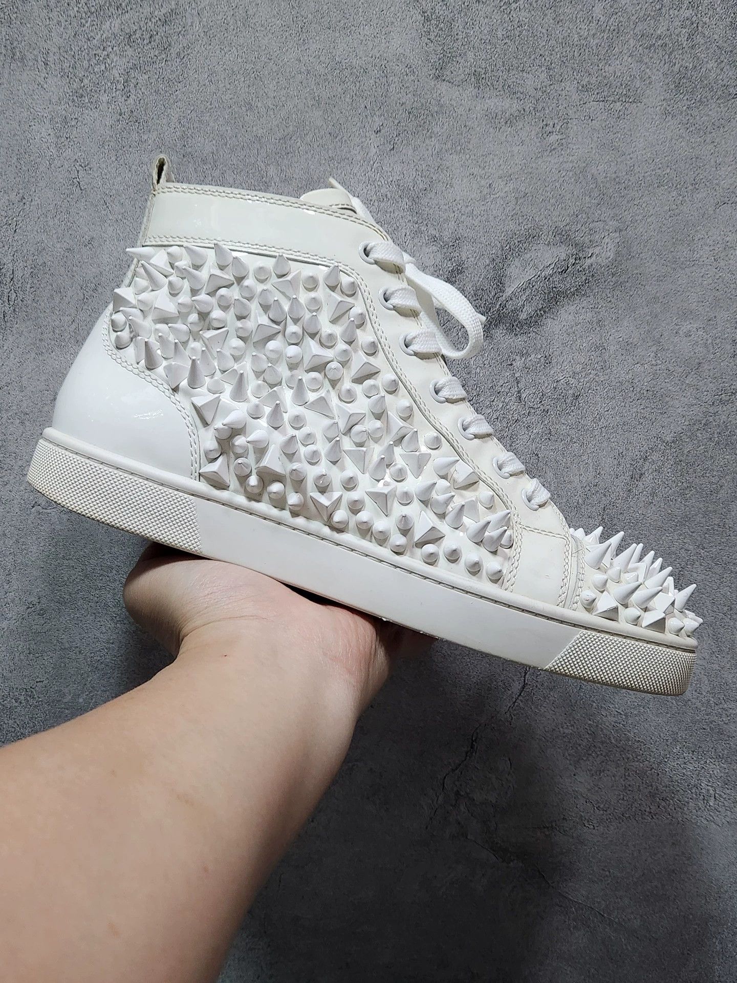 Christian Louboutin Christian Louboutin PIK series white patent and red sole. Size US 6.5 / EU 39-40 - 6 Thumbnail
