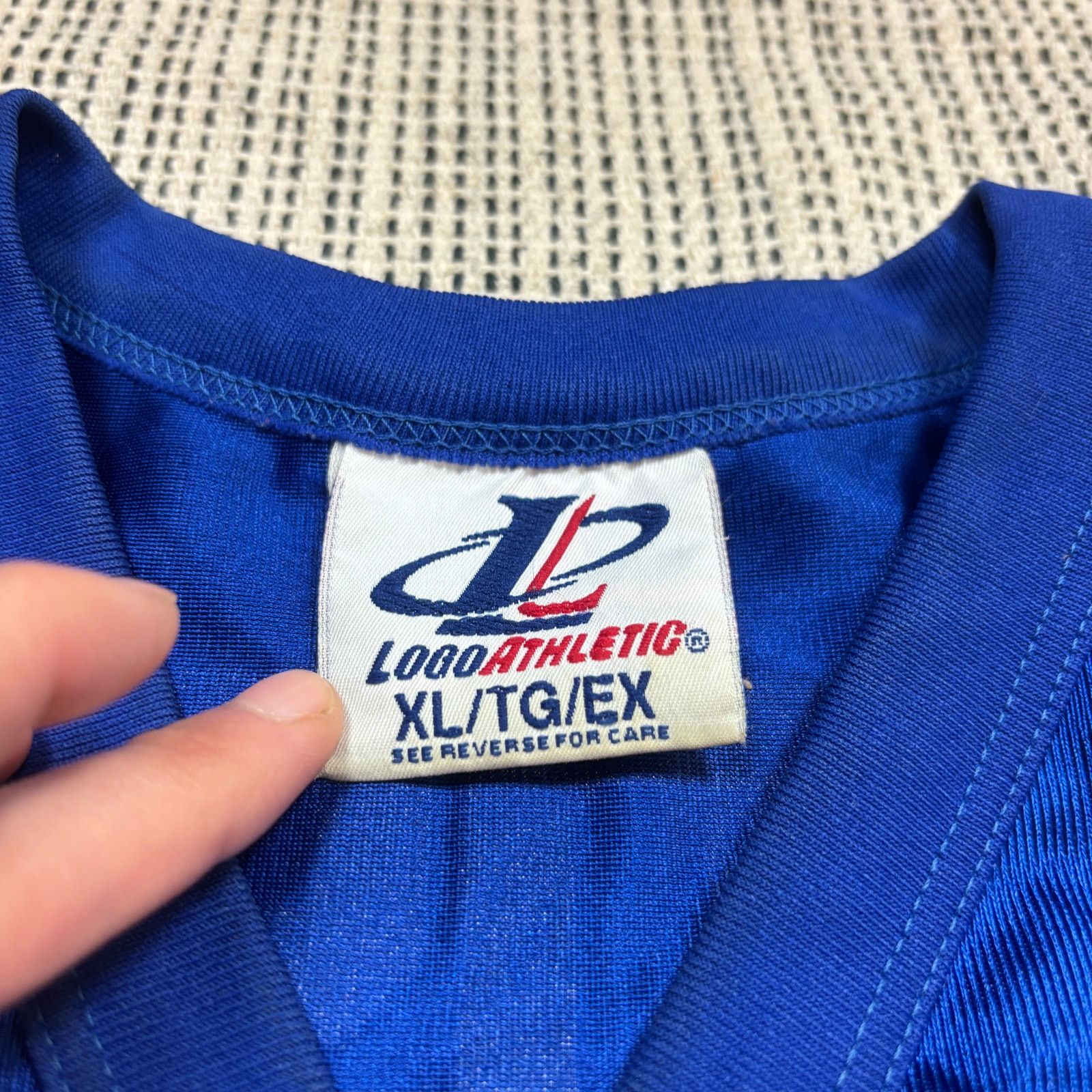 Logo Athletic × NFL × Vintage VTG Logo Athletic New England Patriots Bledsoe 11 Jersey XL Size US XL / EU 56 / 4 - 6 Thumbnail