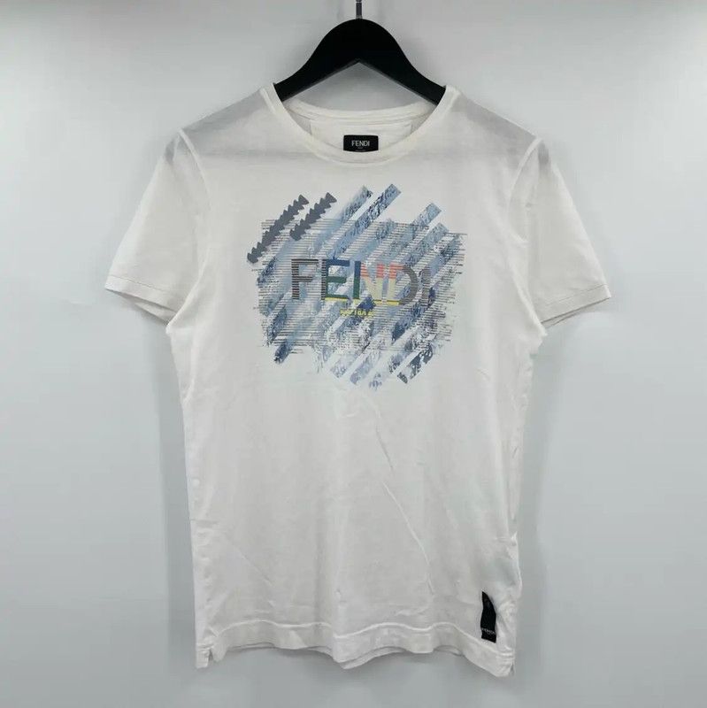 Fendi Fendi Summer White Cotton Short Sleeve T-Shirt 0089 Size US S / EU 44-46 / 1 - 1 Thumbnail