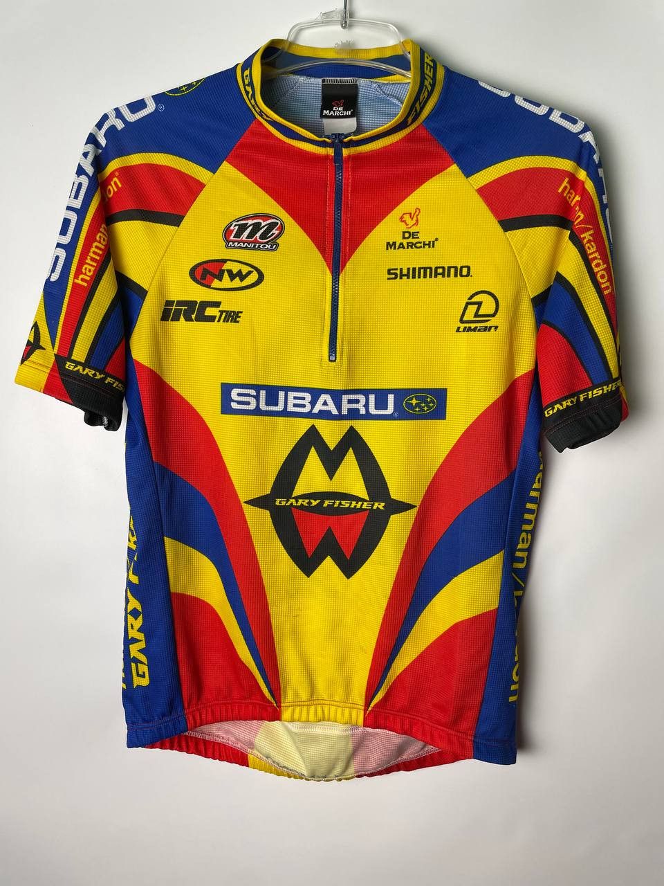Japanese Brand RARE De Marchi Cycling Jersey Shimano Subaru Made In Italy Size US M / EU 48-50 / 2 - 1 Thumbnail