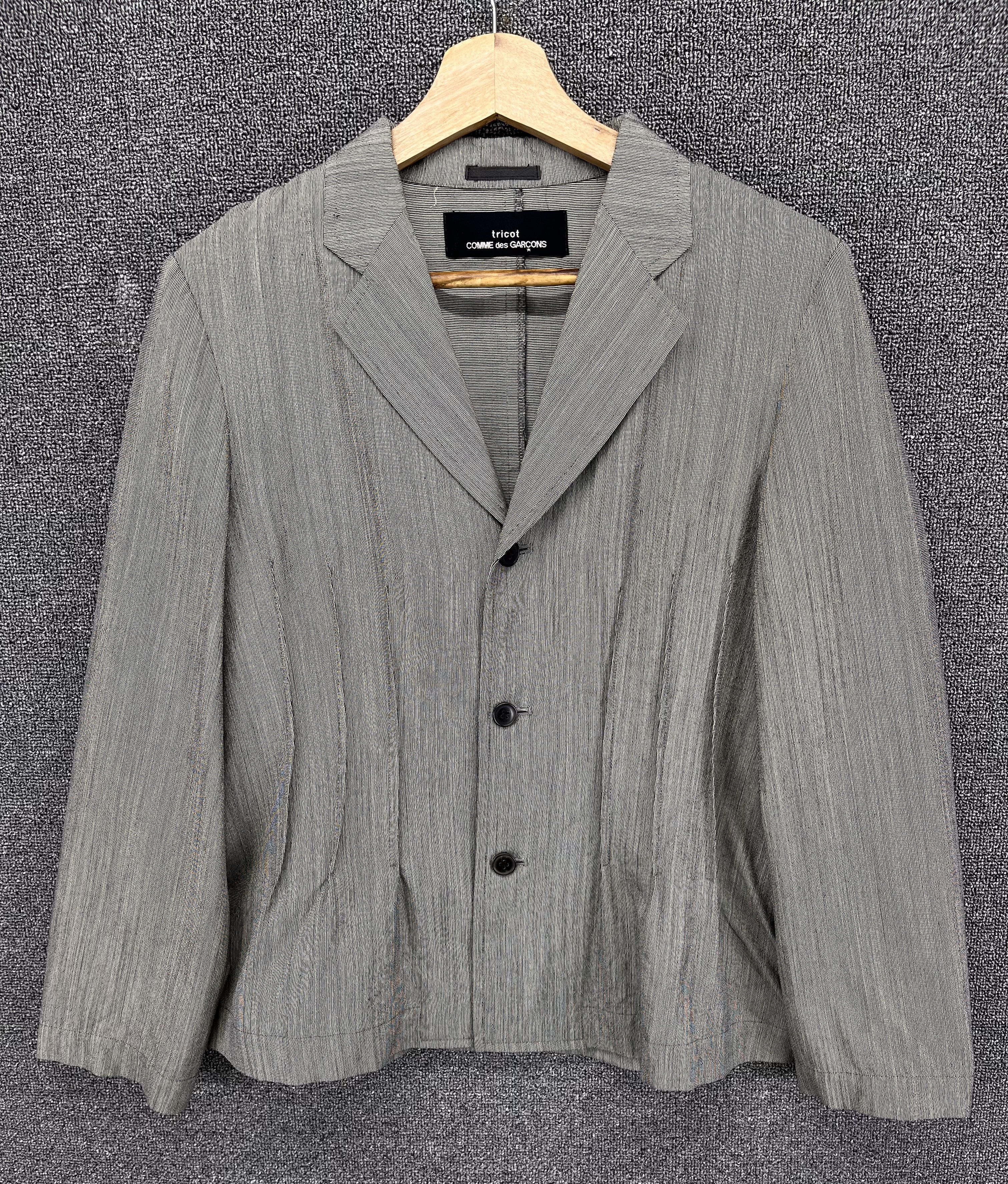 Comme des Garcons Vintage 90s Comme Des Garcon Tricot Wool Blazer Coat Jacket Size M / US 6-8 / IT 42-44 - 2 Thumbnail
