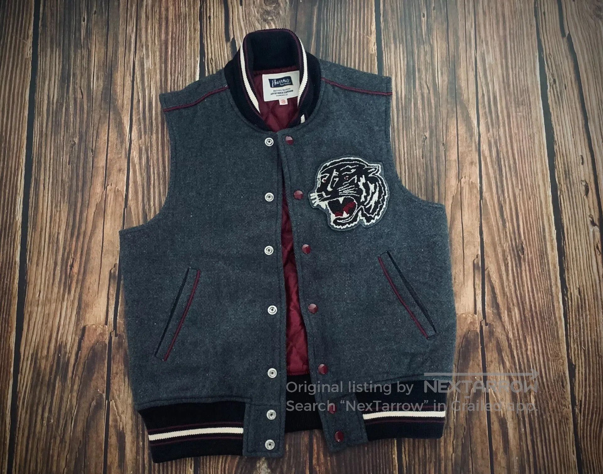 Pherrow's stylish sleeveless wool vest with embroidery. Size US M / EU 48-50 / 2 - 1 Thumbnail