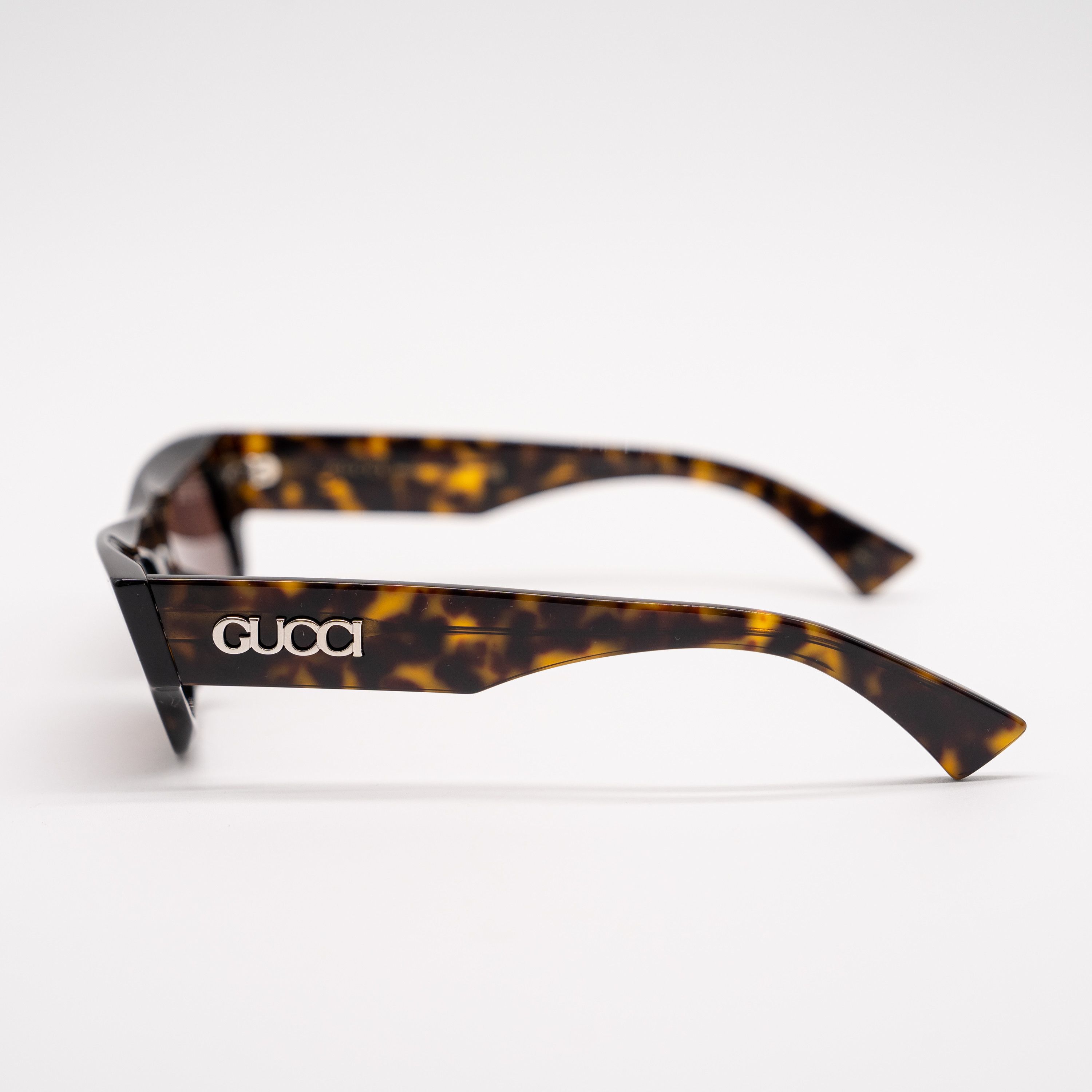 Gucci Gucci GG1839S Rectangular Frame Tortoise Acetate Sunglasses Size ONE SIZE - 4 Thumbnail