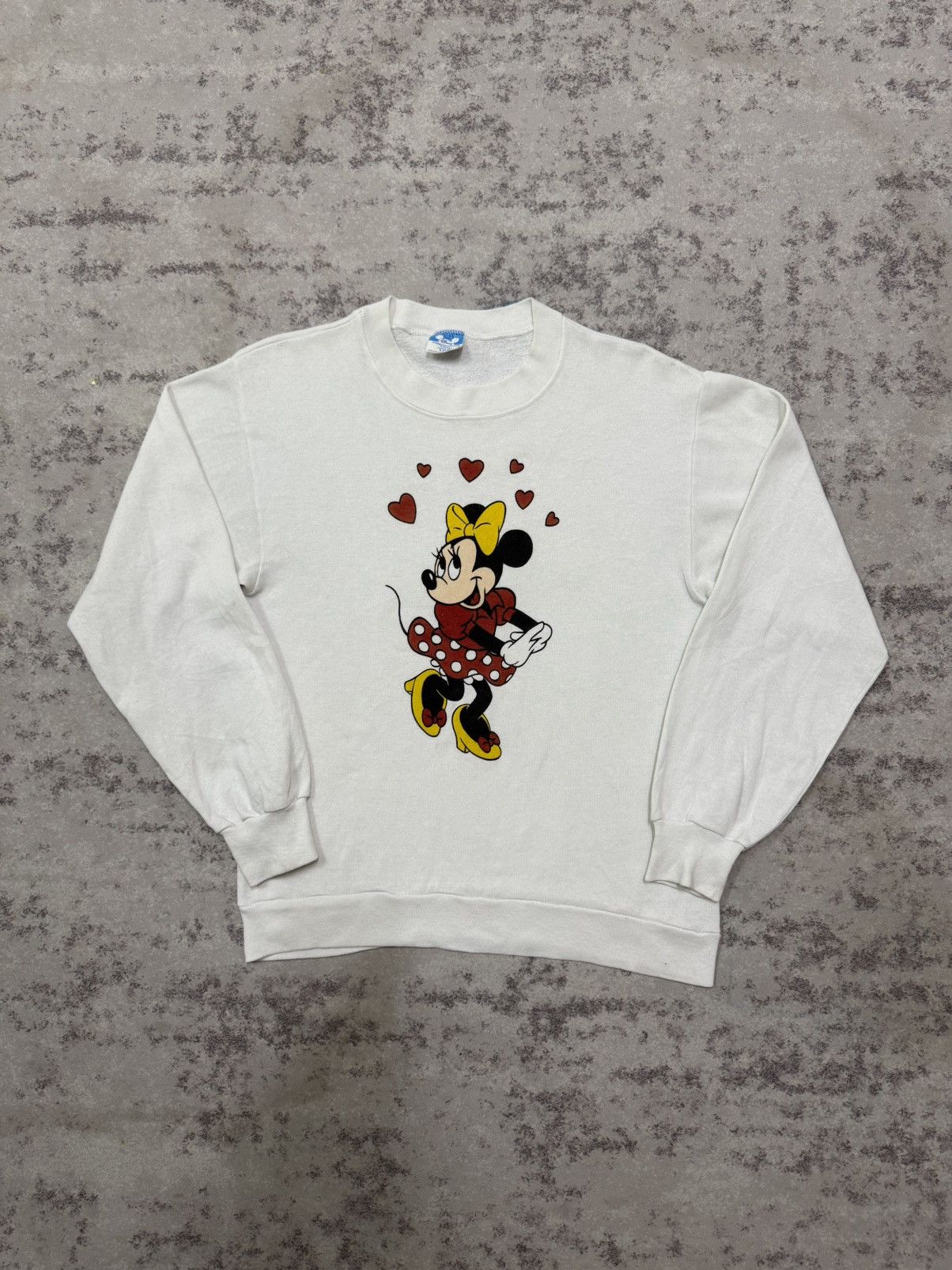 Disney Vintage 1980s White Disney Minnie Mouse Sweatshirt Size S / US 4 / IT 40 - 3 Thumbnail