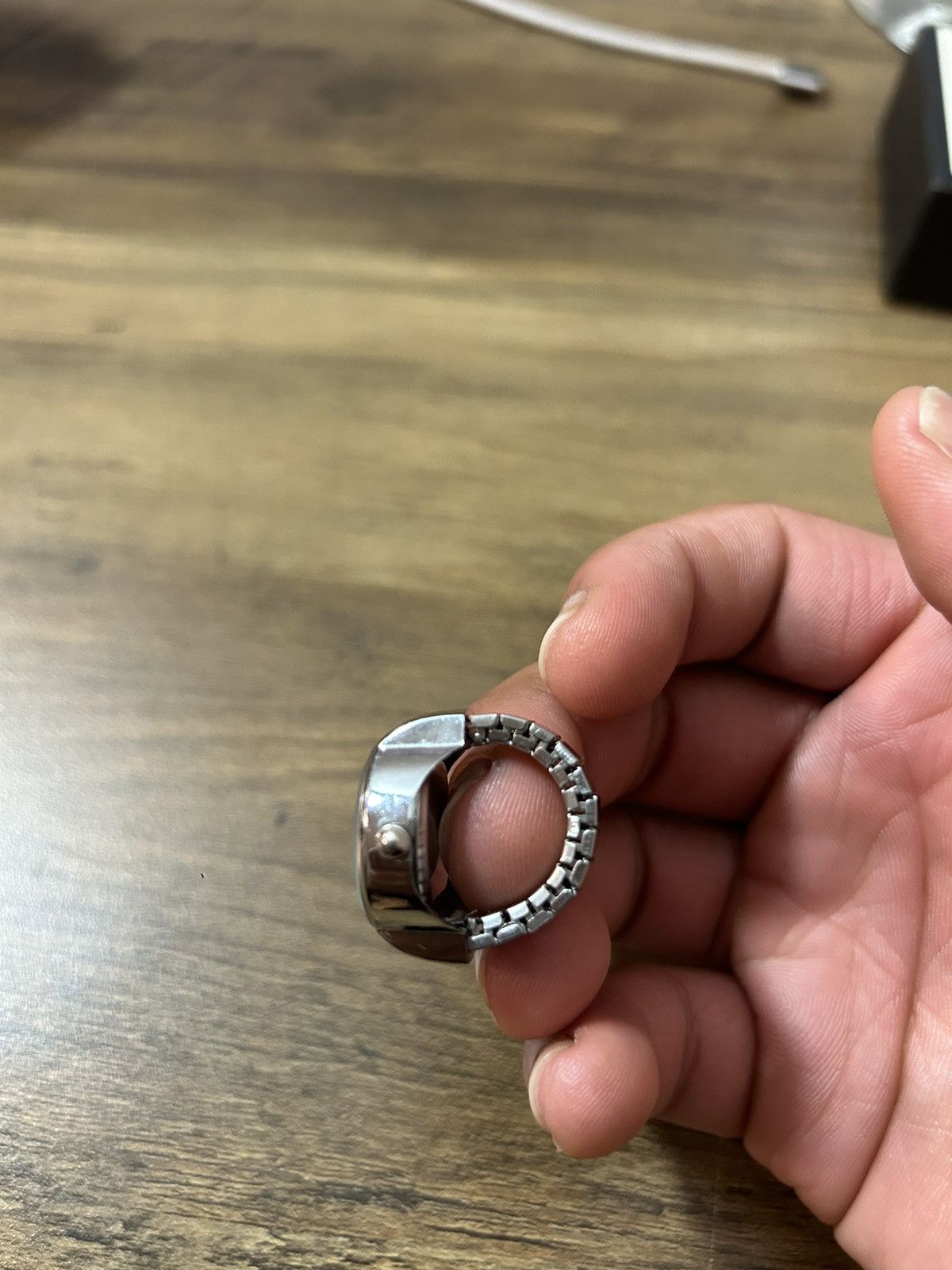 Vintage Silver watch ring Size ONE SIZE - 3 Thumbnail