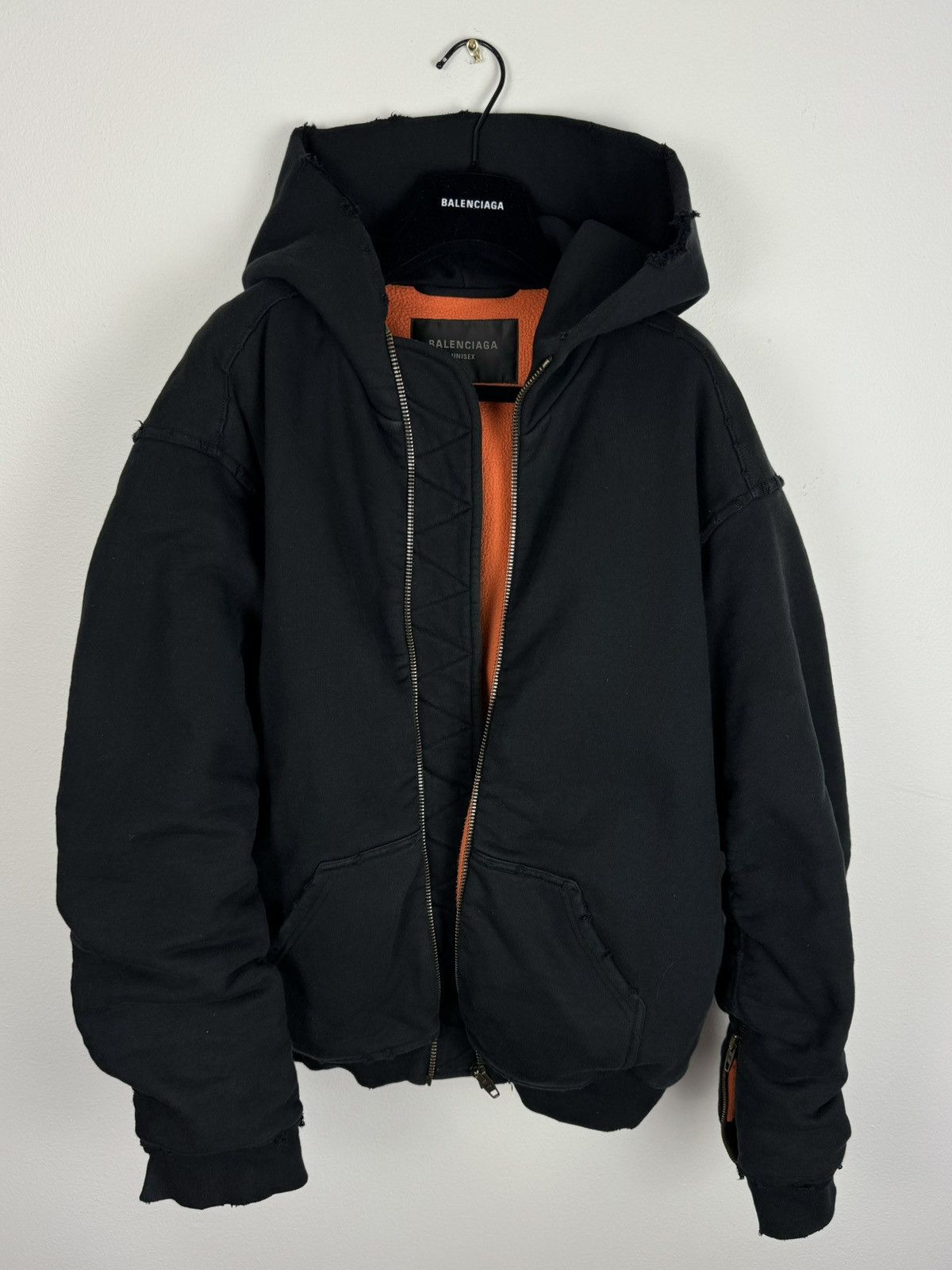 Pre-owned Sporty B Bomber Hoodie Jacket In Black