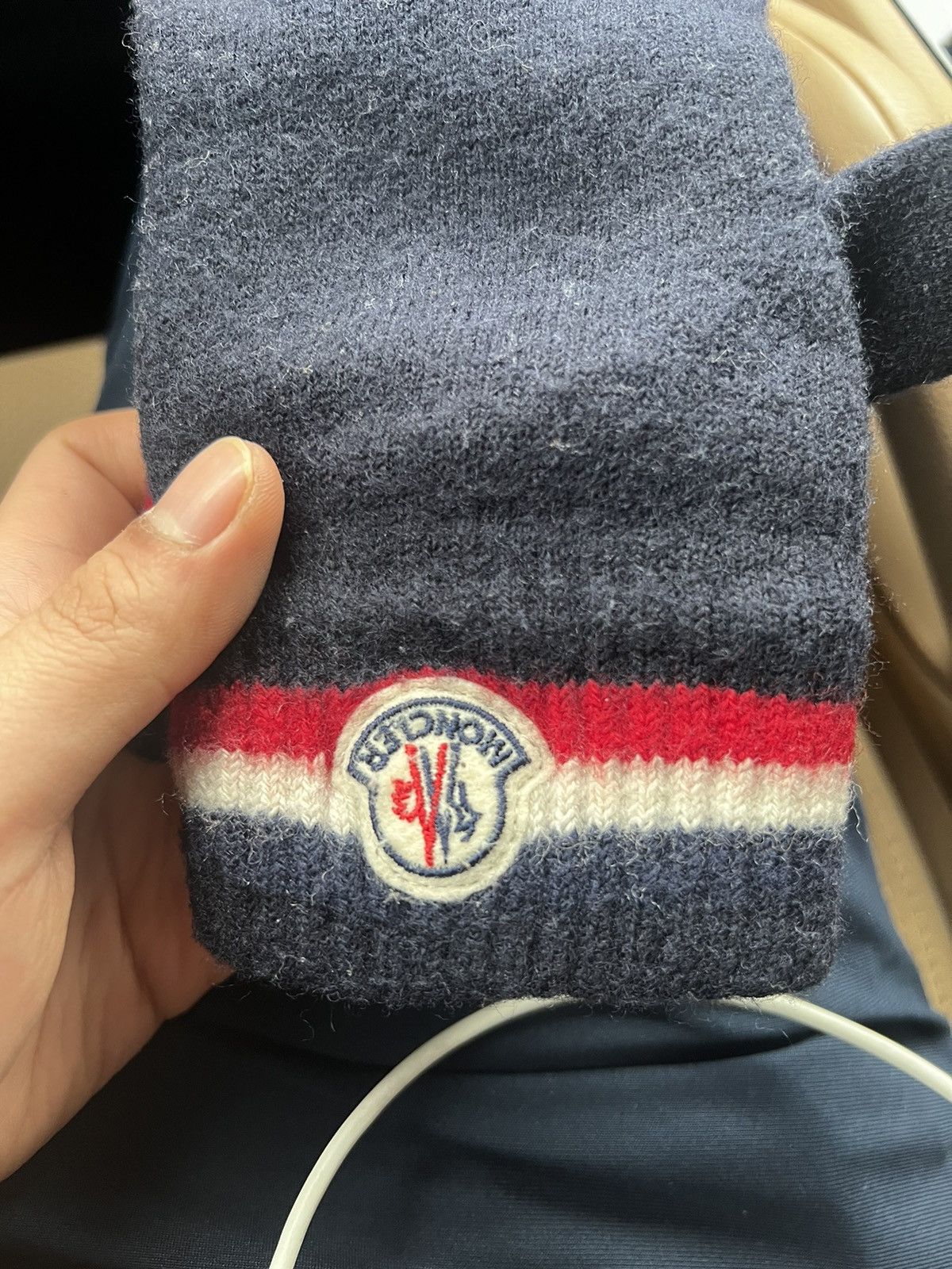 Moncler Moncler Navy Wool Gloves Size ONE SIZE - 2 Thumbnail