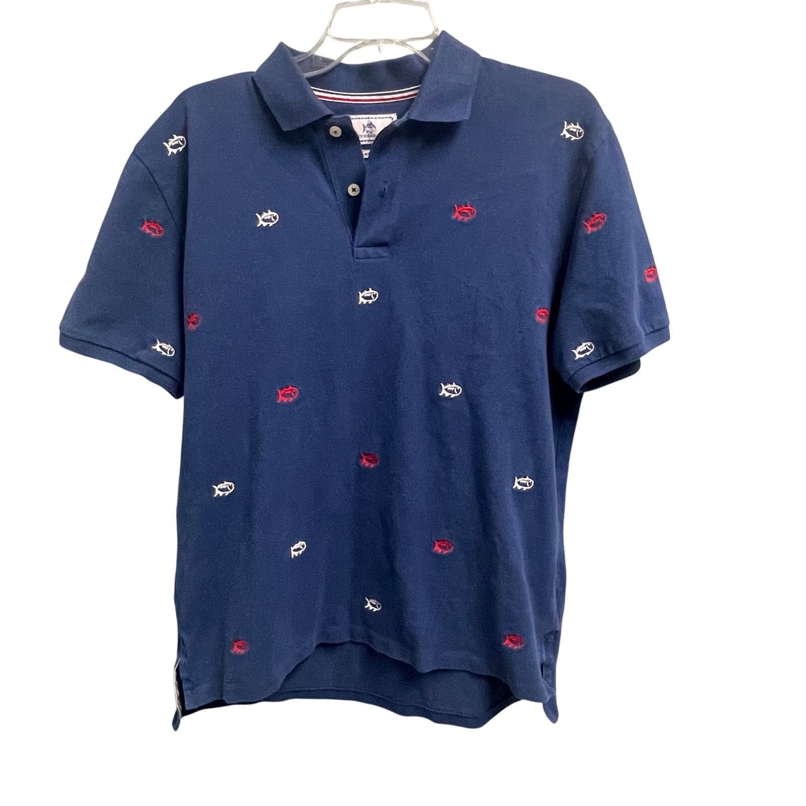 Southern Tide Southern Tide Classic Fit Polo Shirt Mens Med Fish Nautical Size US M / EU 48-50 / 2 - 1 Thumbnail