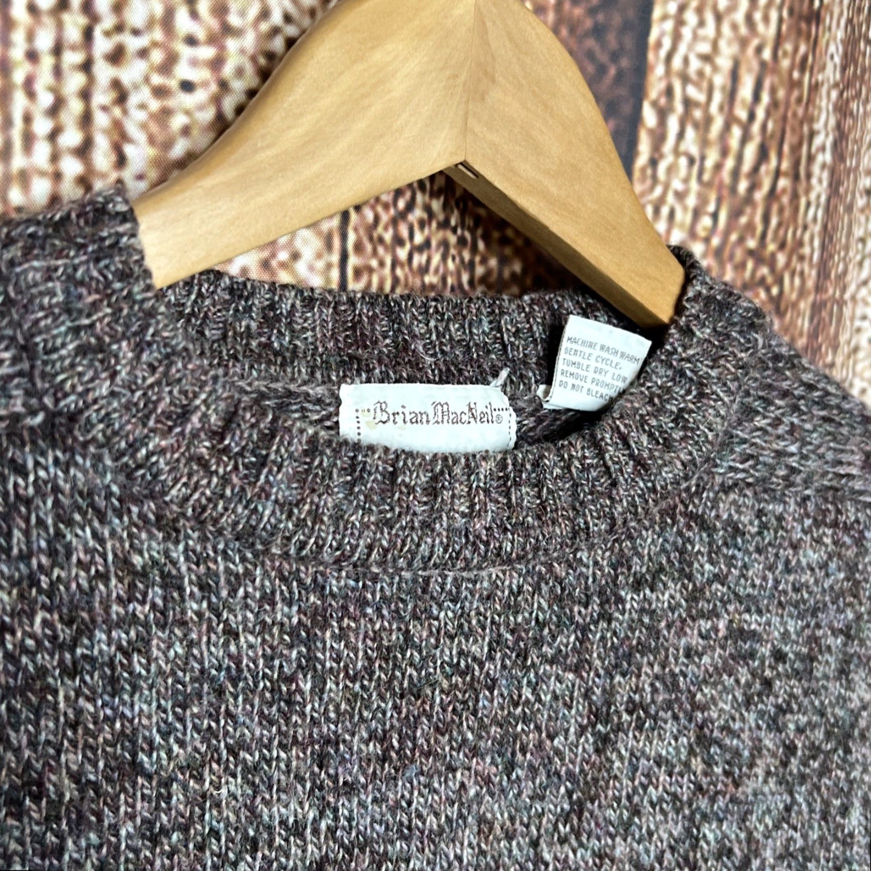 Vintage VINTAGE Brian MacNeil Sportswear New Zealand Wool Blend Sweater Men M Brown Mens Size US M / EU 48-50 / 2 - 2 Thumbnail