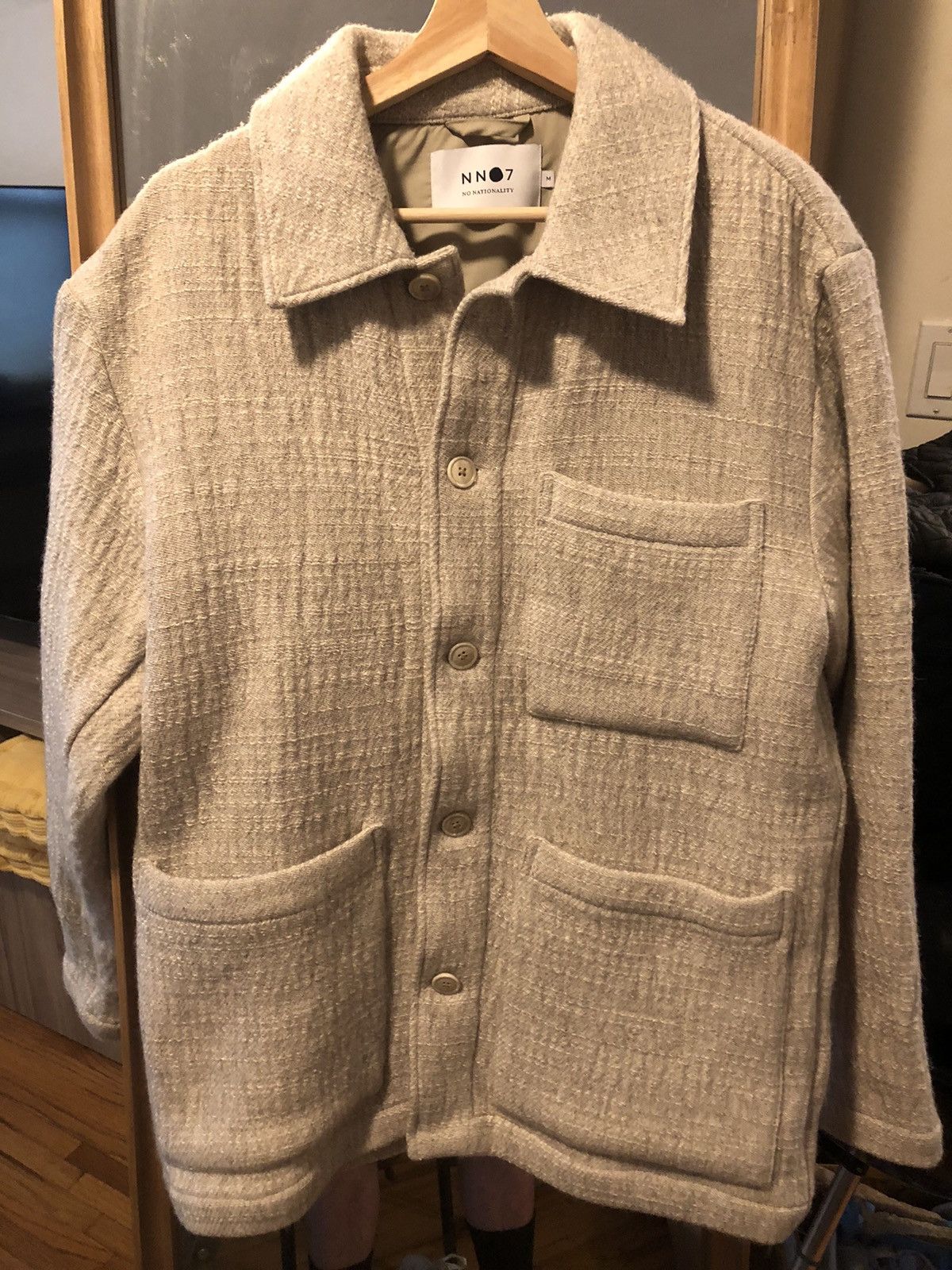 image of Nn07 Ibrahim Jacket Medium in Beige, Men's