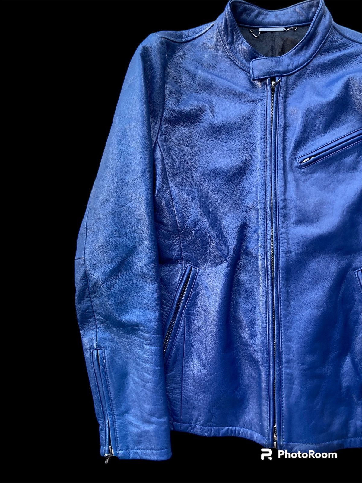 GOSTAR DE FUGA blue leather jacket Size US S / EU 44-46 / 1 - 4 Thumbnail