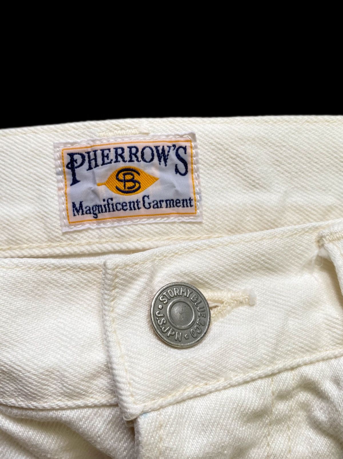 Pherrow's Vintage Pherrows Stormy Blue Raw Jeans - White Size US 30 / EU 46 - 2 Thumbnail