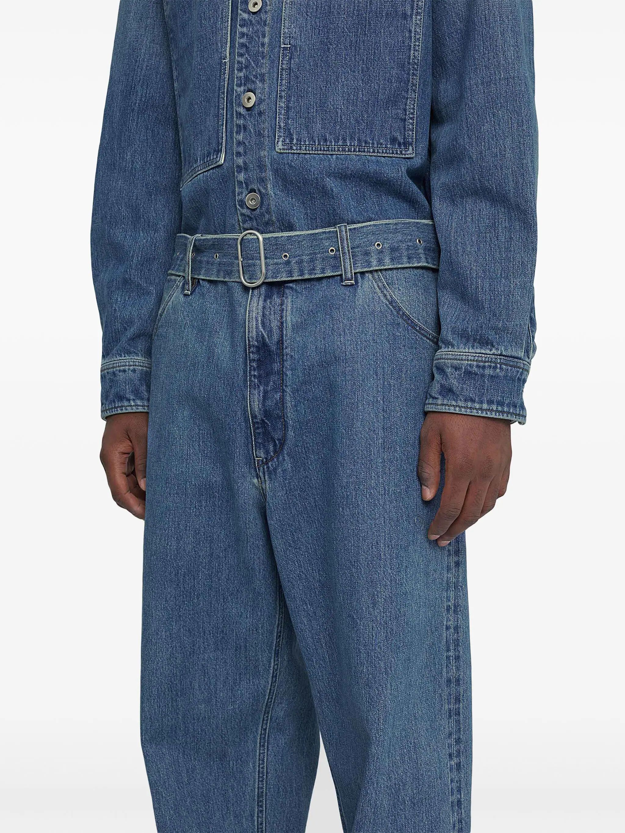 Jil Sander o1s22i1n1024 Matching Belt Jeans in Blue Size US 30 / EU 46 - 5 Thumbnail