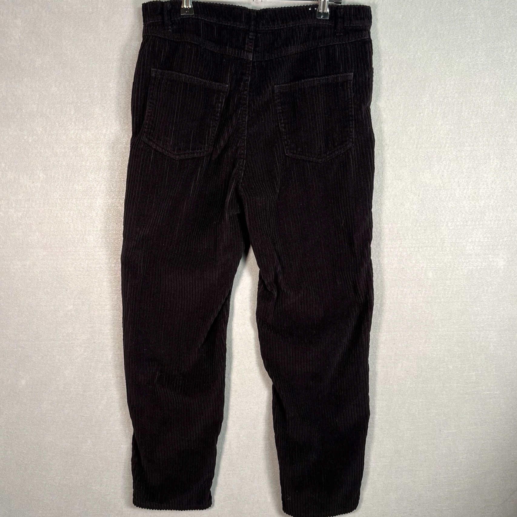 Zara Zara Pants Womens 8 Black Cotton Corduroy Straight Chino Slim Denim Collection Corduroy Pants Women's 8 Black Cotton Size 30" / US 8 / IT 44 - 6 Thumbnail