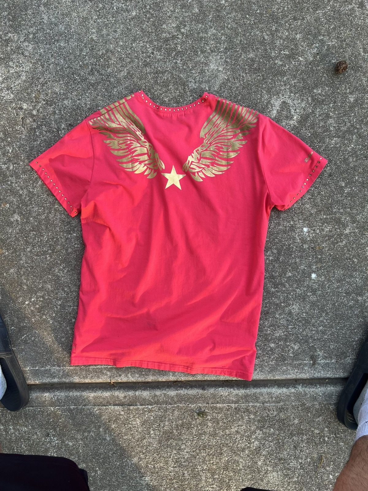 Robins Jeans Robin’s Jean Red Wing Graphic Studded Tee Vintage Size US M / EU 48-50 / 2 - 5 Thumbnail