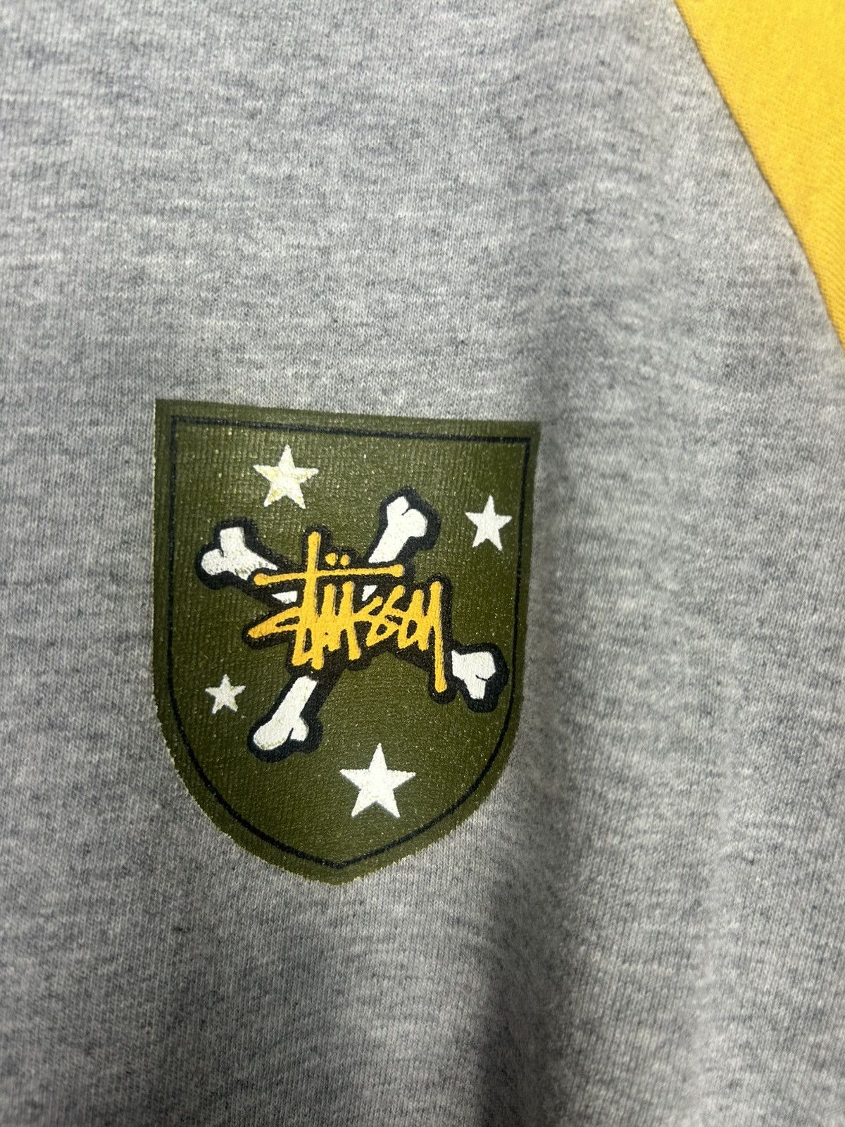 Stussy Vintage Stüssy Long Sleeve Grey & Yellow size L Size US L / EU 52-54 / 3 - 8 Thumbnail