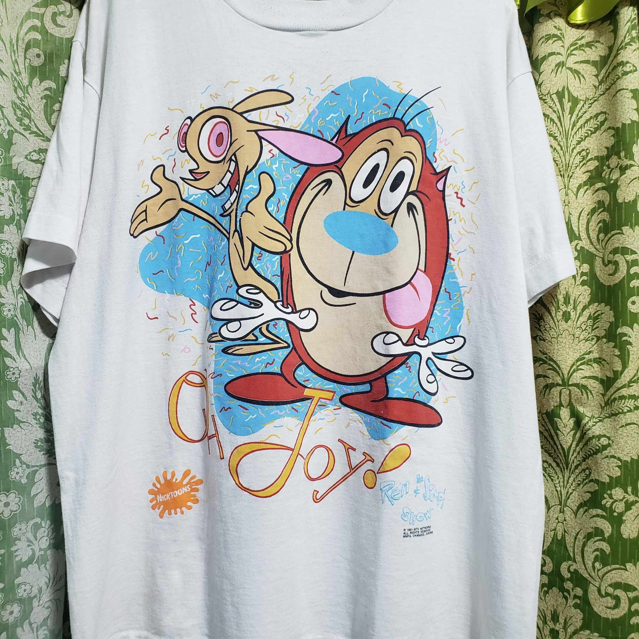 Vintage VINTAGE REN AND STIMPY DATED 1991 Size US XL / EU 56 / 4 - 2 Thumbnail