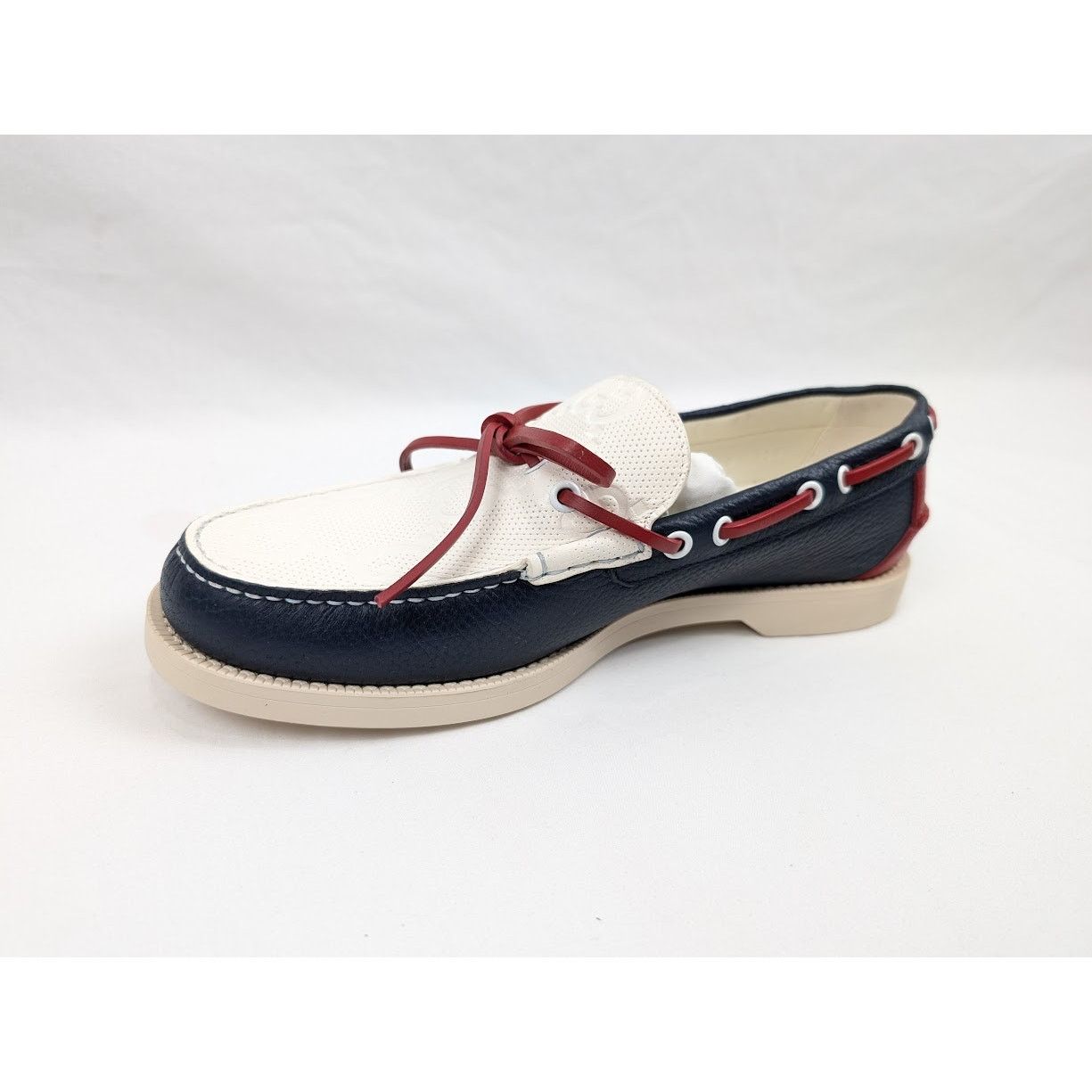 Gucci o1rshd1 Riverside Calf Shoes in Blue/Off White Size US 8.5 / EU 41-42 - 9 Thumbnail