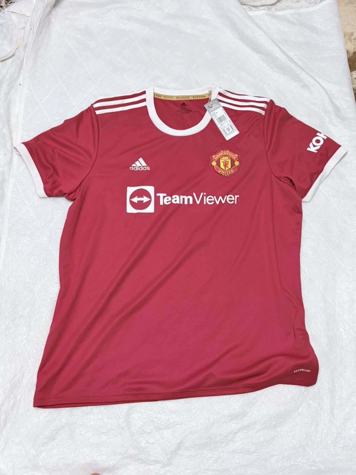 Adidas 2021-2022 Brand New M.U Cristiano Ronaldo Shirt 2XL Size US XXL / EU 58 / 5 - 2 Thumbnail
