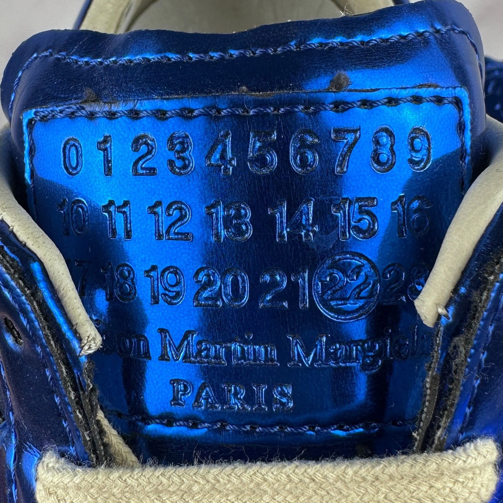 Maison Margiela Replica GAT Trainer Metallic Blue Size US 5 / IT 35 - 13 Thumbnail