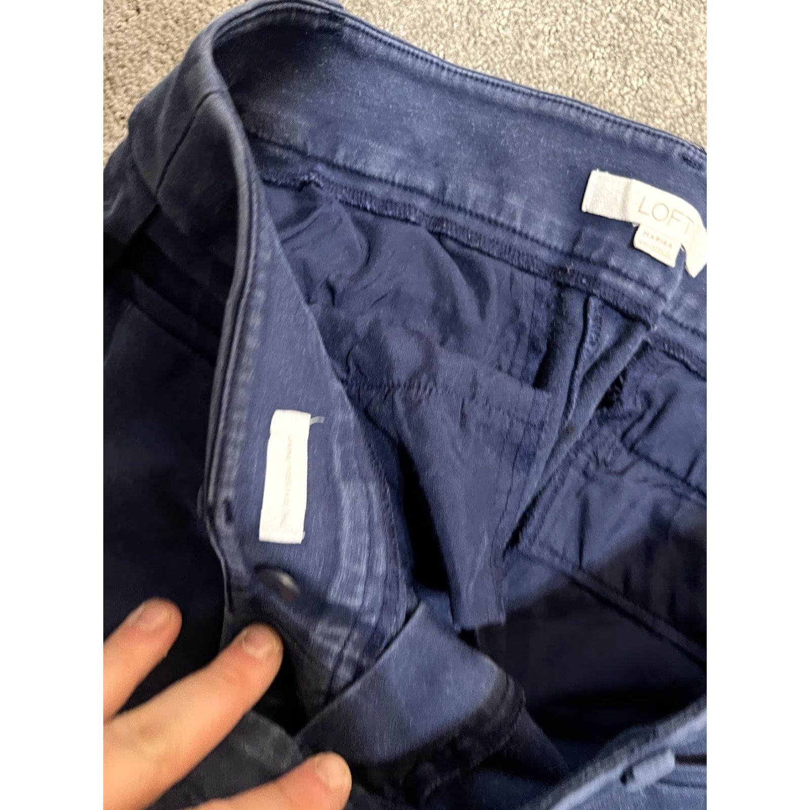 Ann Taylor VINTAGE Ladies Ann Taylor LOFT Marisa The Riviera Pant Chino Pants Size 10P Blue Size 32" / US 10 / IT 46 - 6 Thumbnail