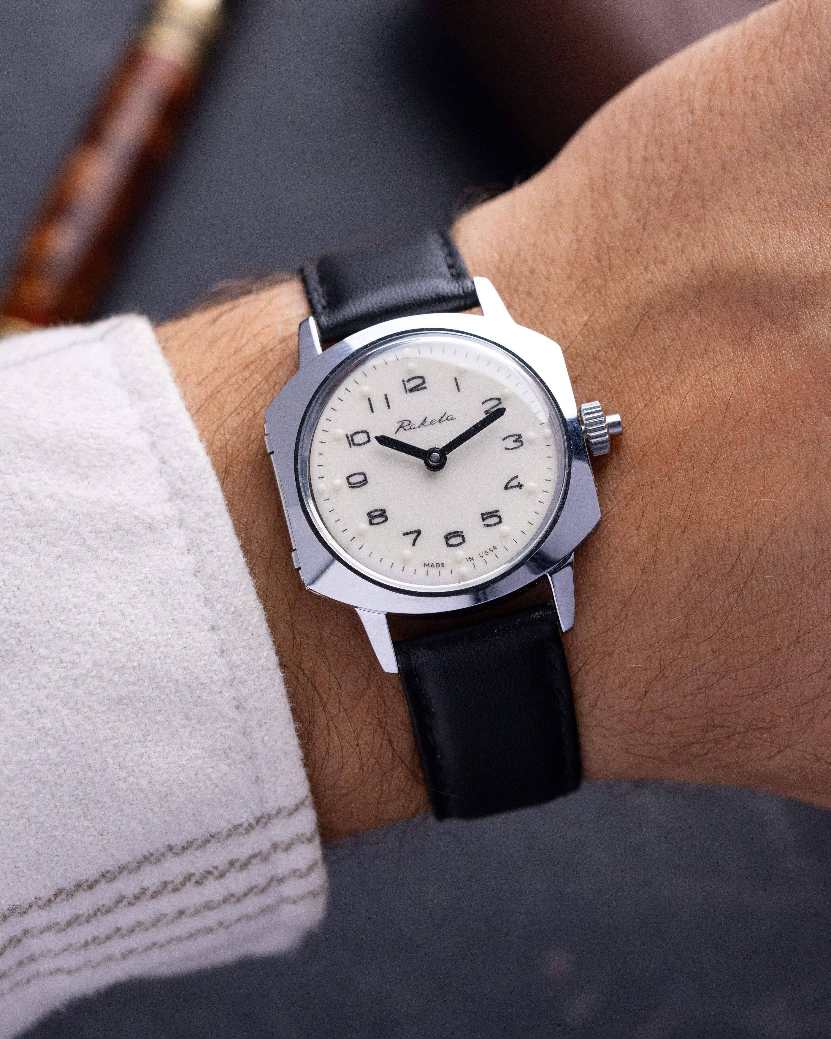 Raketa Braille dial, Soviet Mechanical Watch