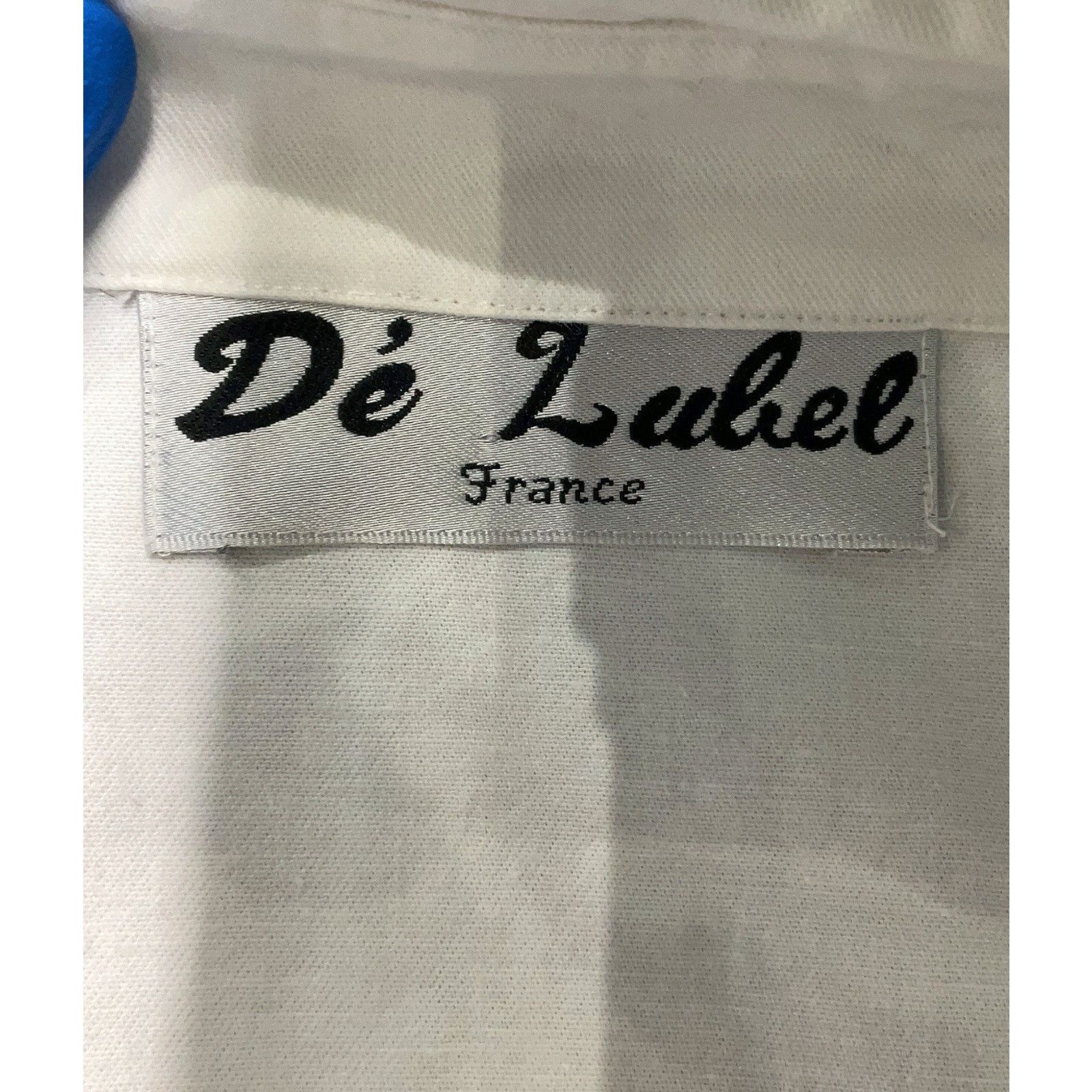 Vintage VTG De Label France Cotton White Button down Crest Patch L Size L / US 10 / IT 46 - 4 Thumbnail