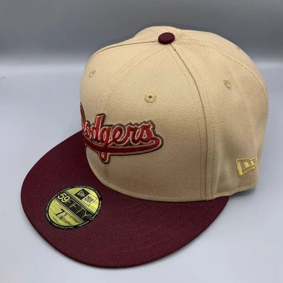 New Era Los Angeles LA Dodgers Hat Men 7 5/8 59Fifty New Era Fitted Size ONE SIZE - 3 Thumbnail