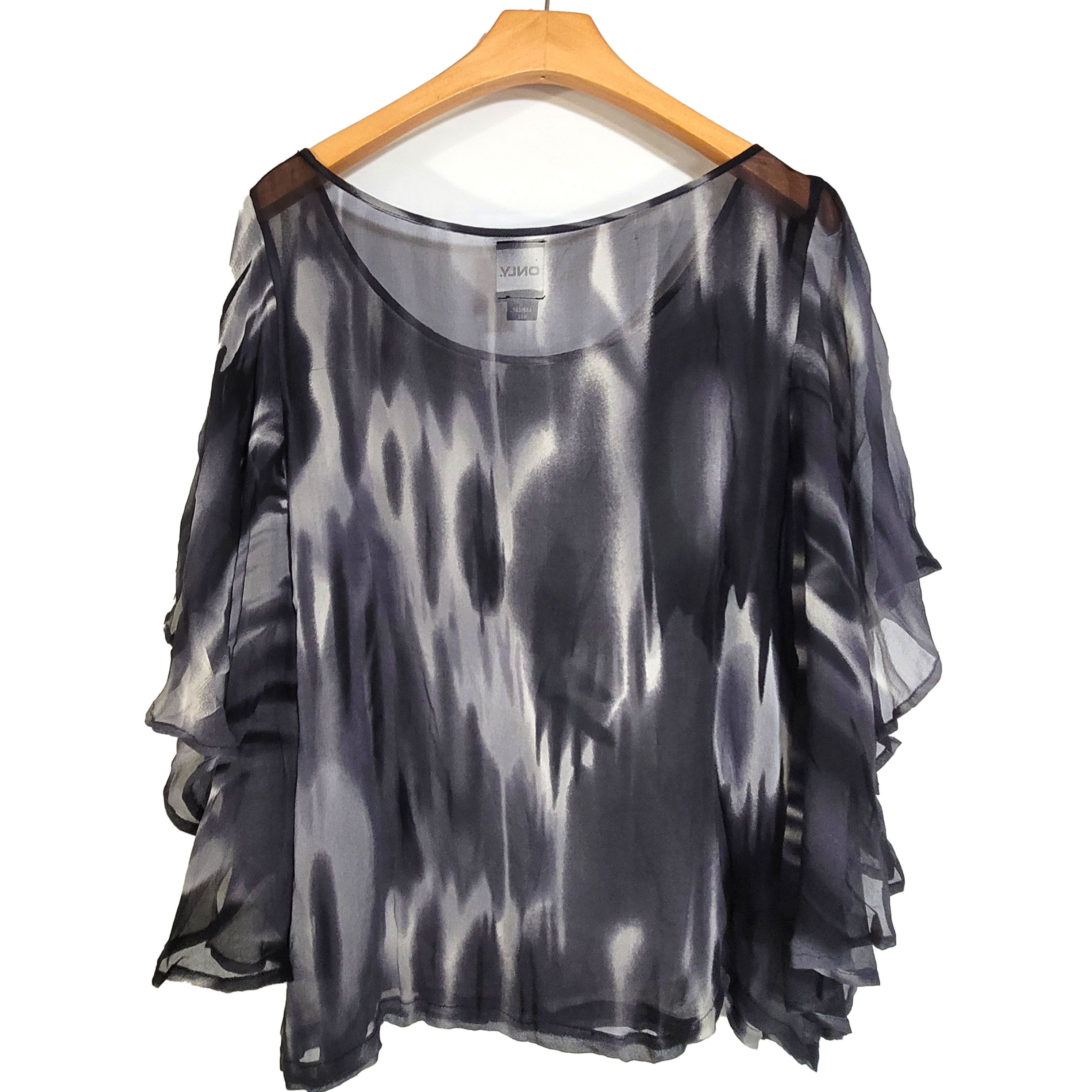 Other Women's 100% Silk Short Sleeve Top Shirt Blouse SBK149 Size XS / US 0-2 / IT 36-38 - 3 Thumbnail