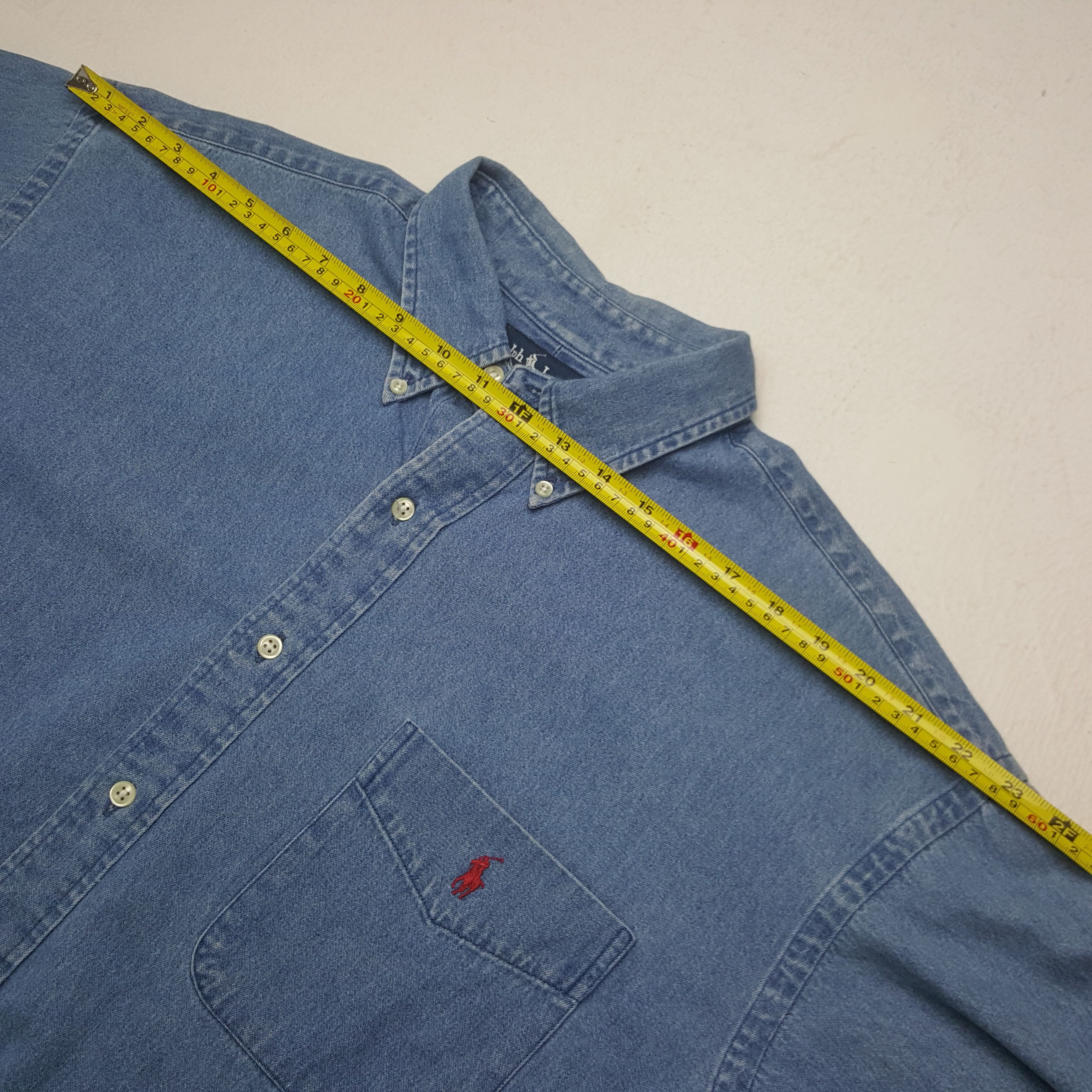 Polo Ralph Lauren Vintage Polo Ralph Lauren Denim Shirt Size US XXL / EU 58 / 5 - 5 Thumbnail