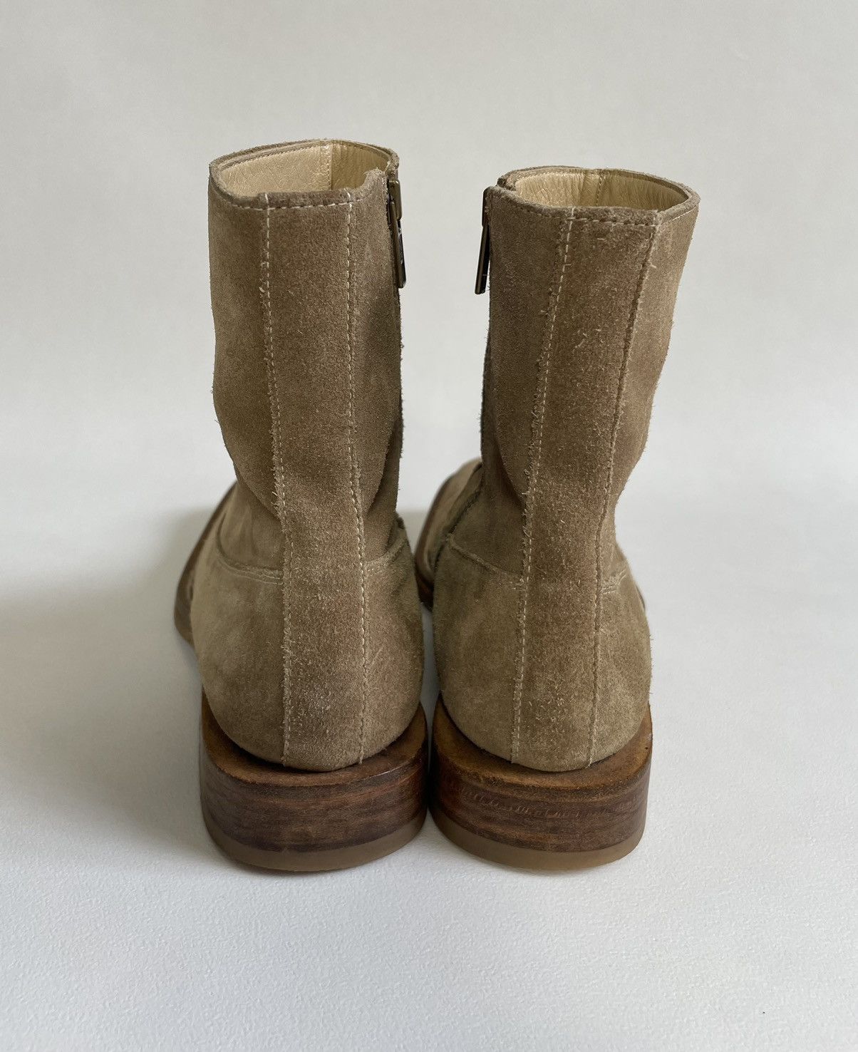 Ann Demeulemeester Tan Suede Square Toe Boots Size US 9 / IT 39 - 13 Thumbnail
