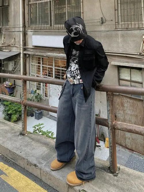 Japanese Brand × Vintage Skate Baggy Denim Jeans Loose Vintage Size US 34 / EU 50 - 3 Thumbnail