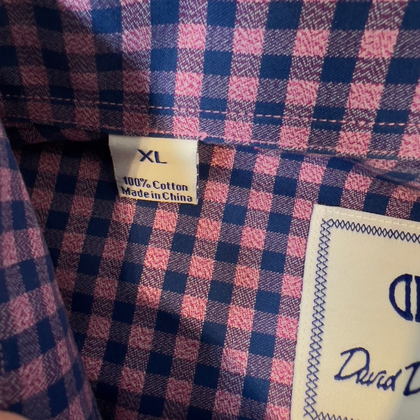 David Donahue David Donahue Button Shirt Men XL Purple Blue Premium Cotton Size US XL / EU 56 / 4 - 11 Thumbnail