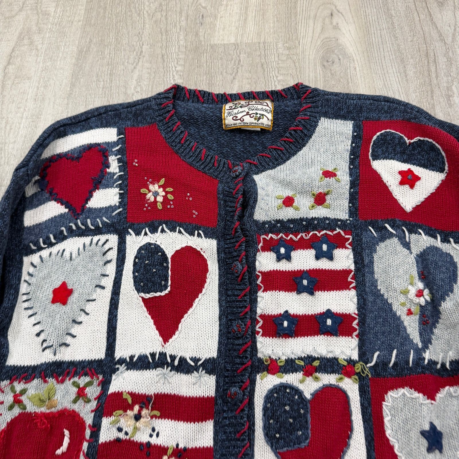 Vintage Vintage Heirloom Collectibles Cardigan Hearts Valentines Size M / US 6-8 / IT 42-44 - 3 Thumbnail