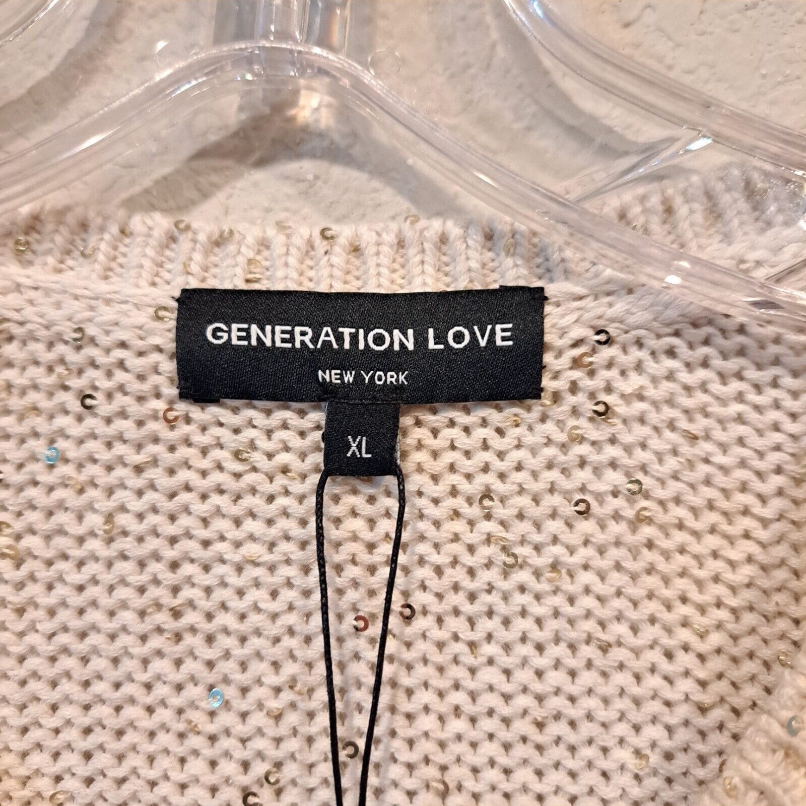 Generation Love GENERATION LOVE Viola Sequin Beige Sweater Dress Women's XL Size XL / US 12-14 / IT 48-50 - 5 Thumbnail