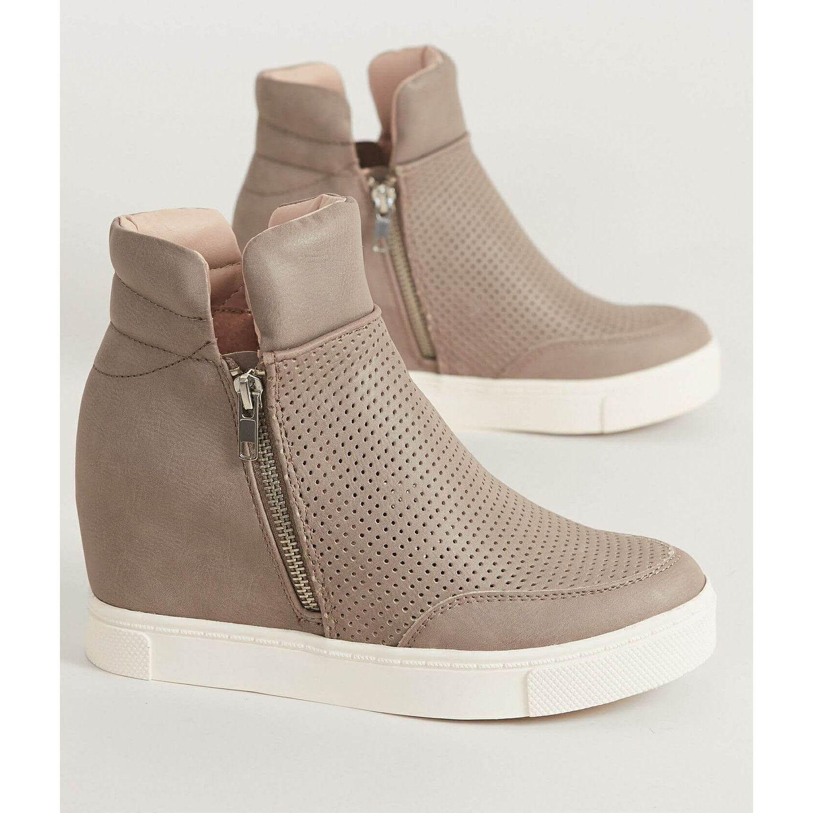 Steve Madden Steve Madden Perforated Side-Zip Wedge Heel Shoe Leather 7.5 Size US 7.5 / IT 37.5 - 1 Thumbnail