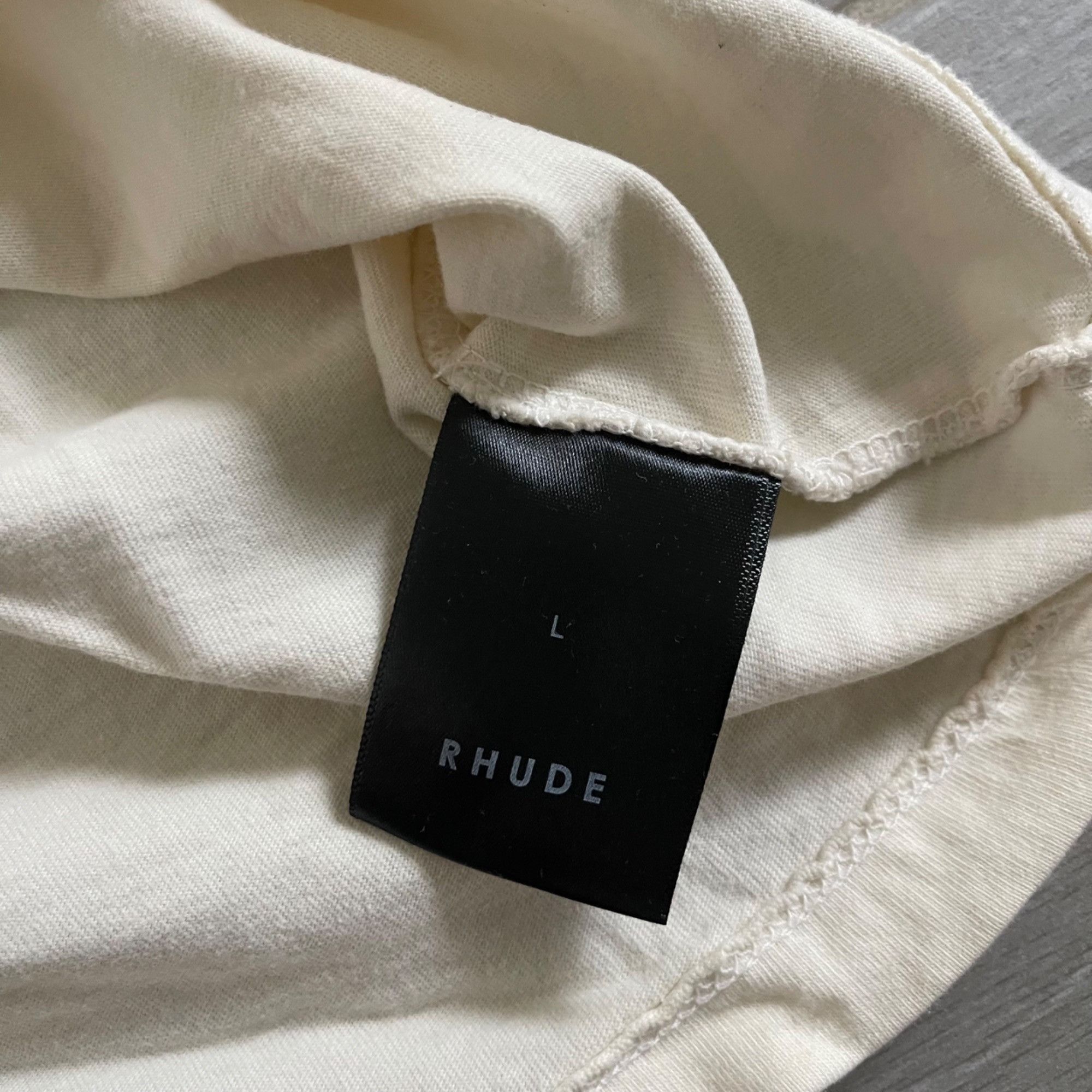 Rhude NEW RHUDE CHECKERED L/S CREAM TEE SZ LARGE Size US L / EU 52-54 / 3 - 2 Thumbnail
