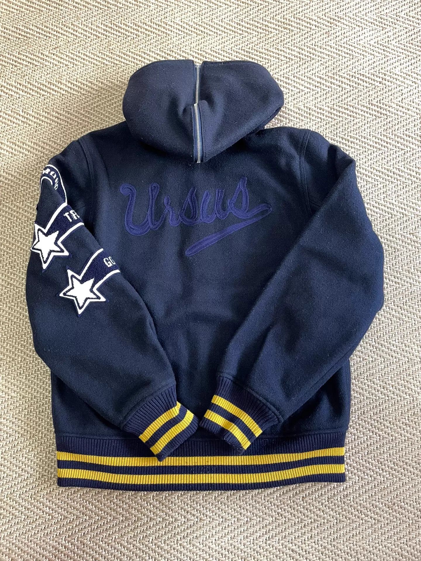 Bape BAPE X T. Nishiyama 1st Flocked Wool Varsity Jacket Size S Size US S / EU 44-46 / 1 - 2 Thumbnail