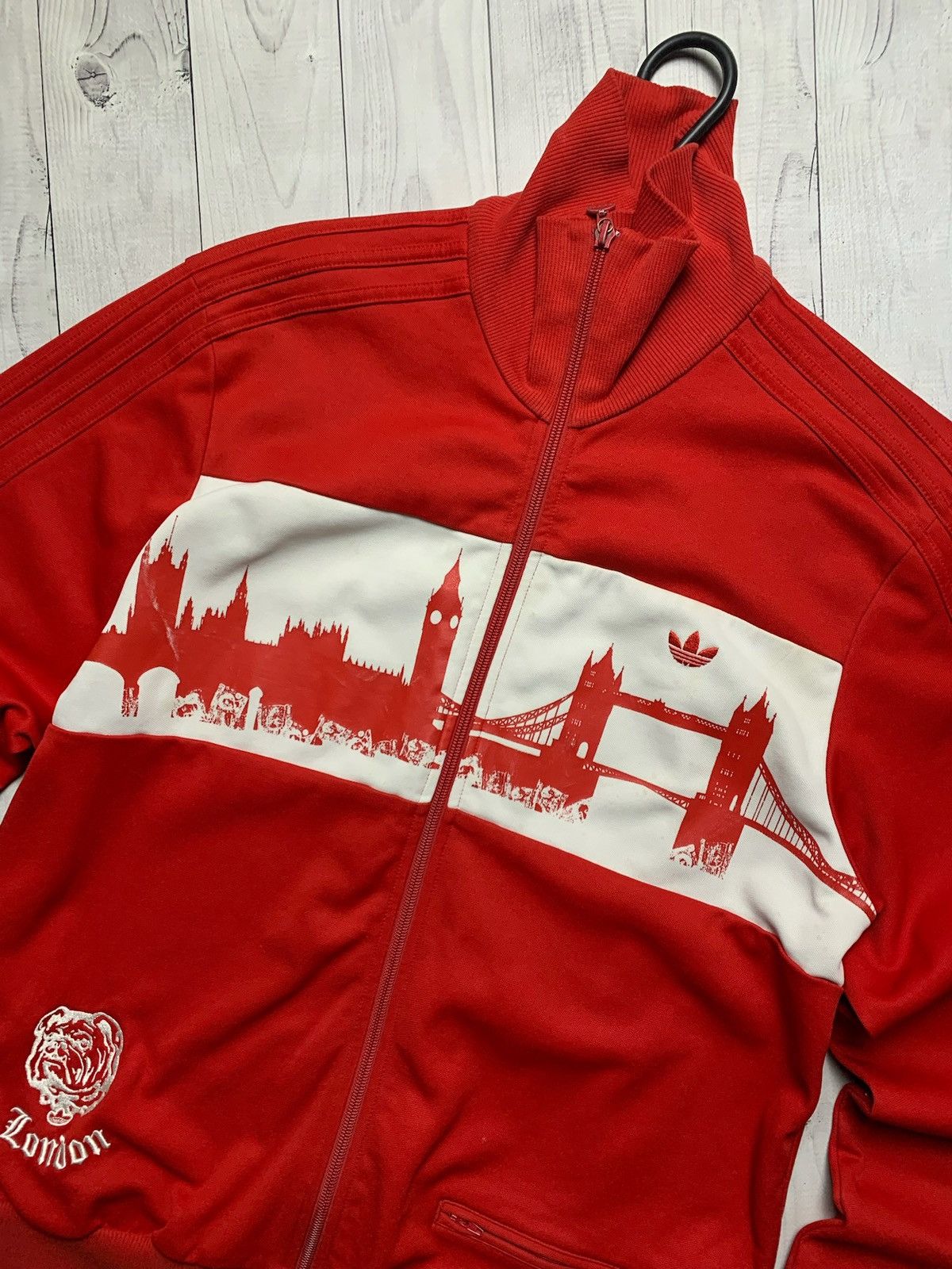 Adidas × Vintage Vintage adidas London track jacket size L red rare Dog Size US L / EU 52-54 / 3 - 4 Thumbnail