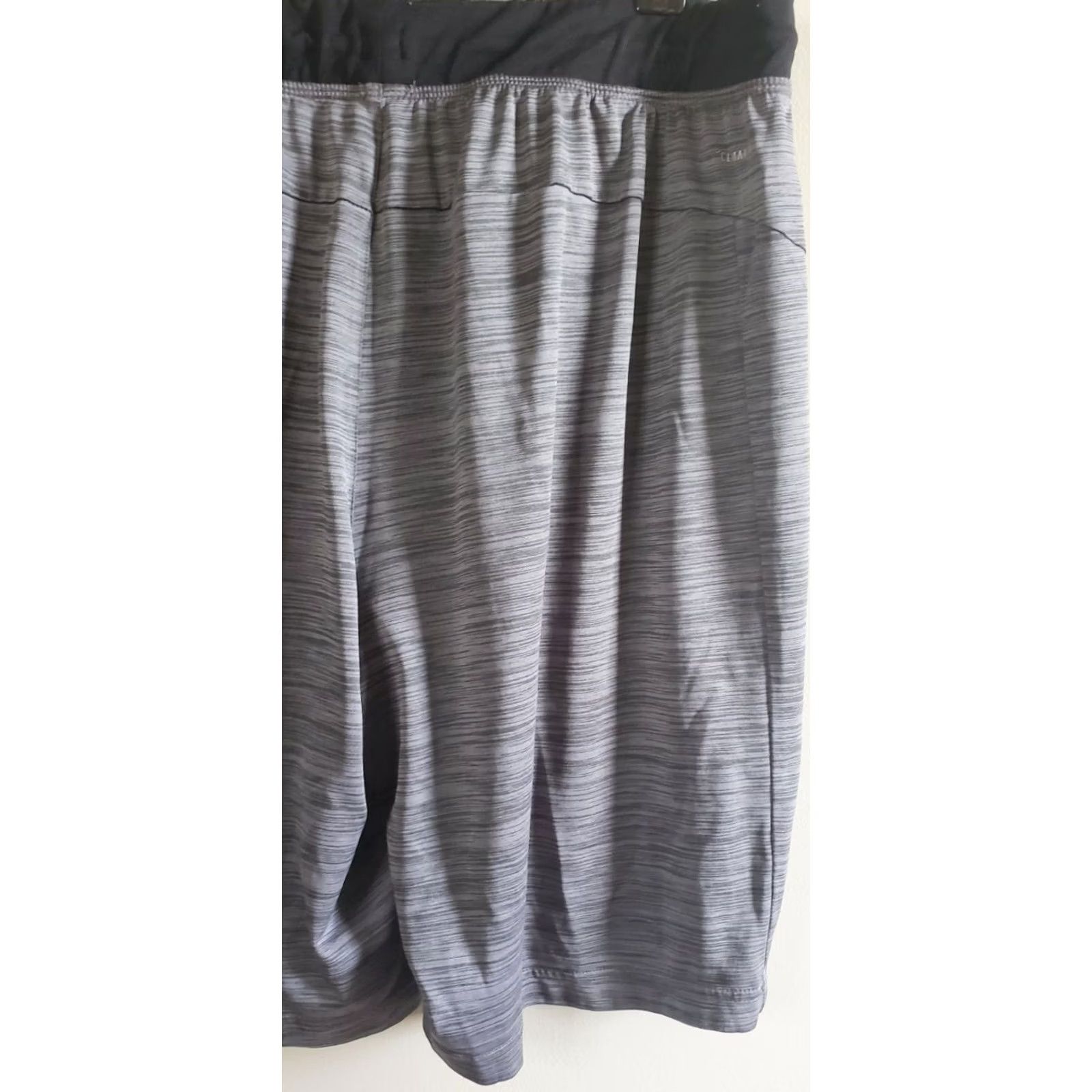 Adidas Adidas Climalite Mens Athletic Shorts Size Medium Drawstring Heather Grey Size US 29 - 7 Thumbnail