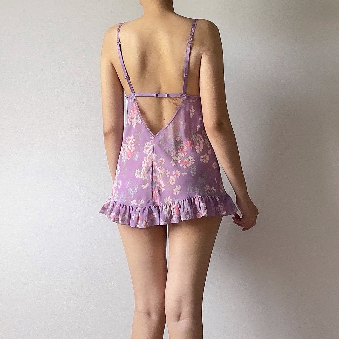 Victoria's Secret Victoria’s Secret Floral Chiffon Mini Slip Dress (XS) Size XS / US 0-2 / IT 36-38 - 6 Thumbnail